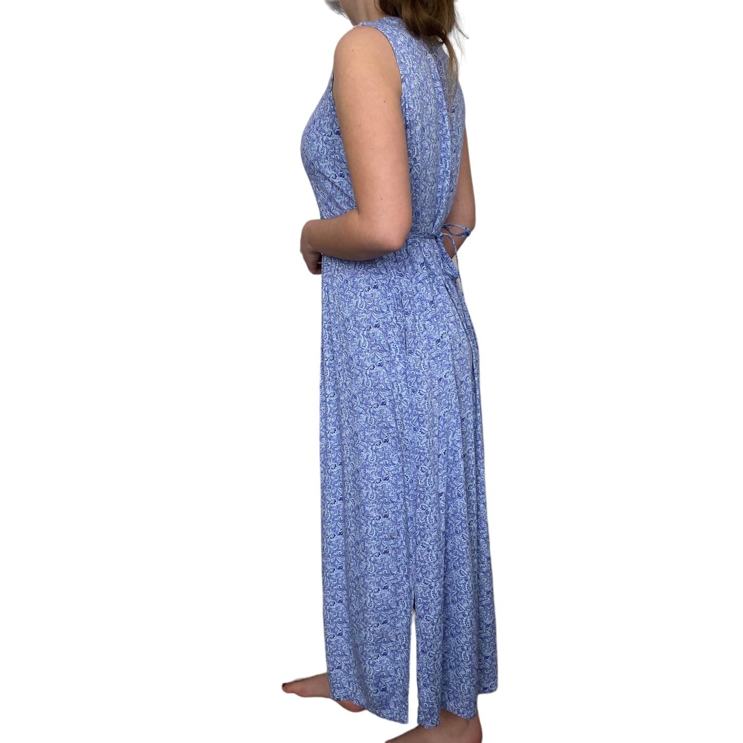 Vintage April Cornell Sleeveless Floral Paisley Long Maxi Dress Small