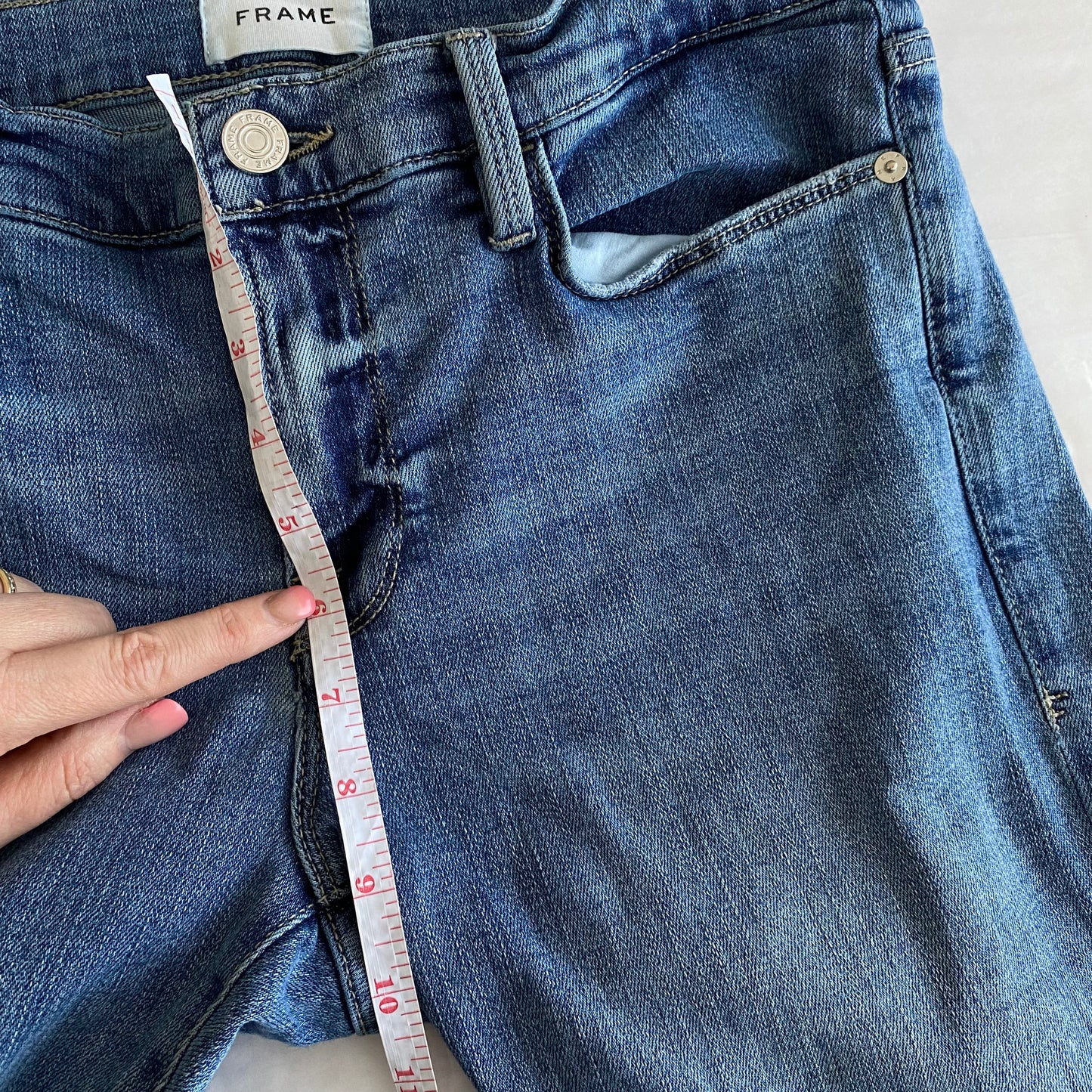 FRAME Le Garcon Straight Blue Denim Jeans Size 28