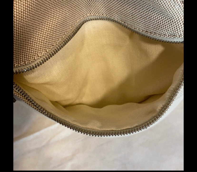 Hermes Cap with Leather Trim Zipper Pocket NWT