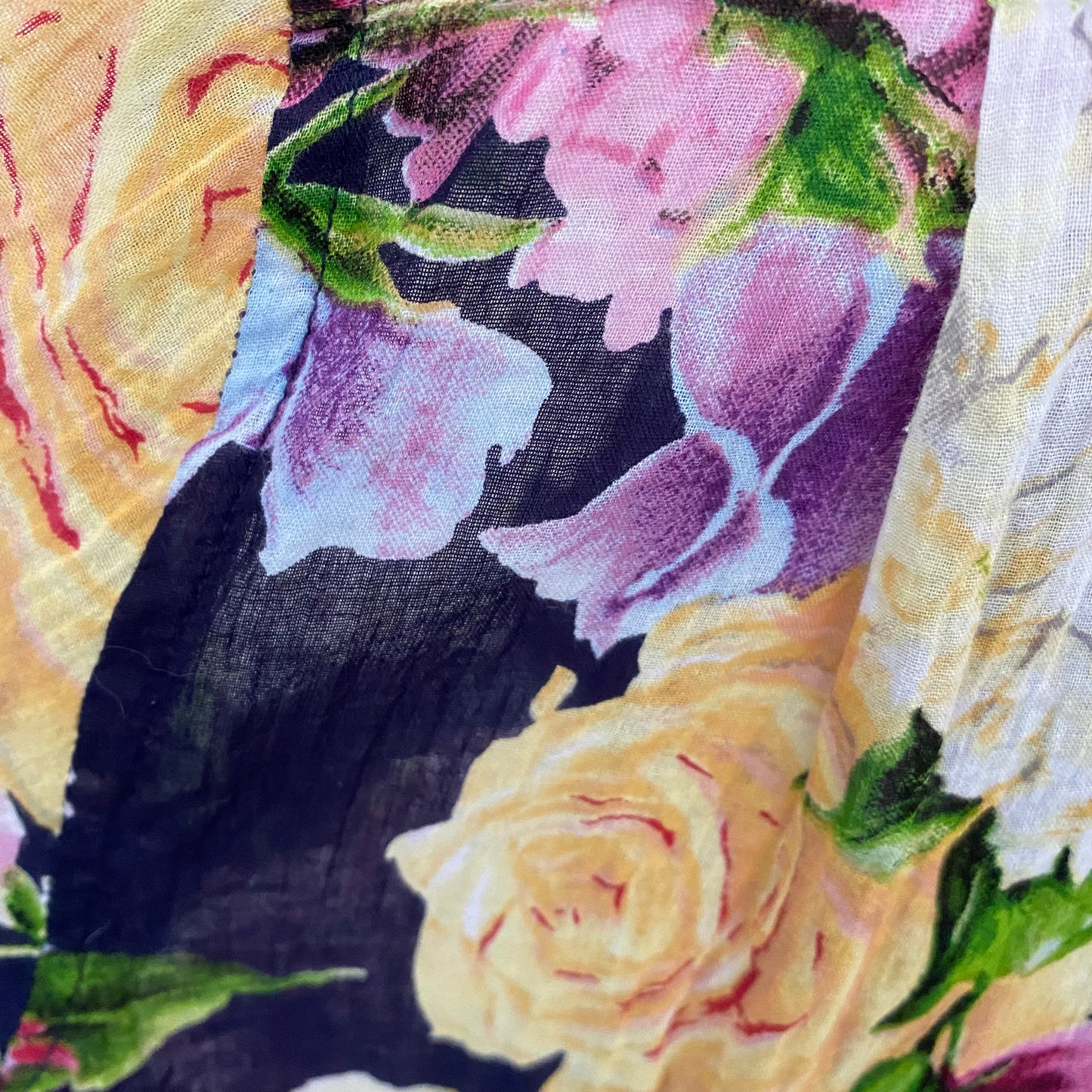 Beautiful Thin Lightweight 100% Cotton Floral Shirt Large