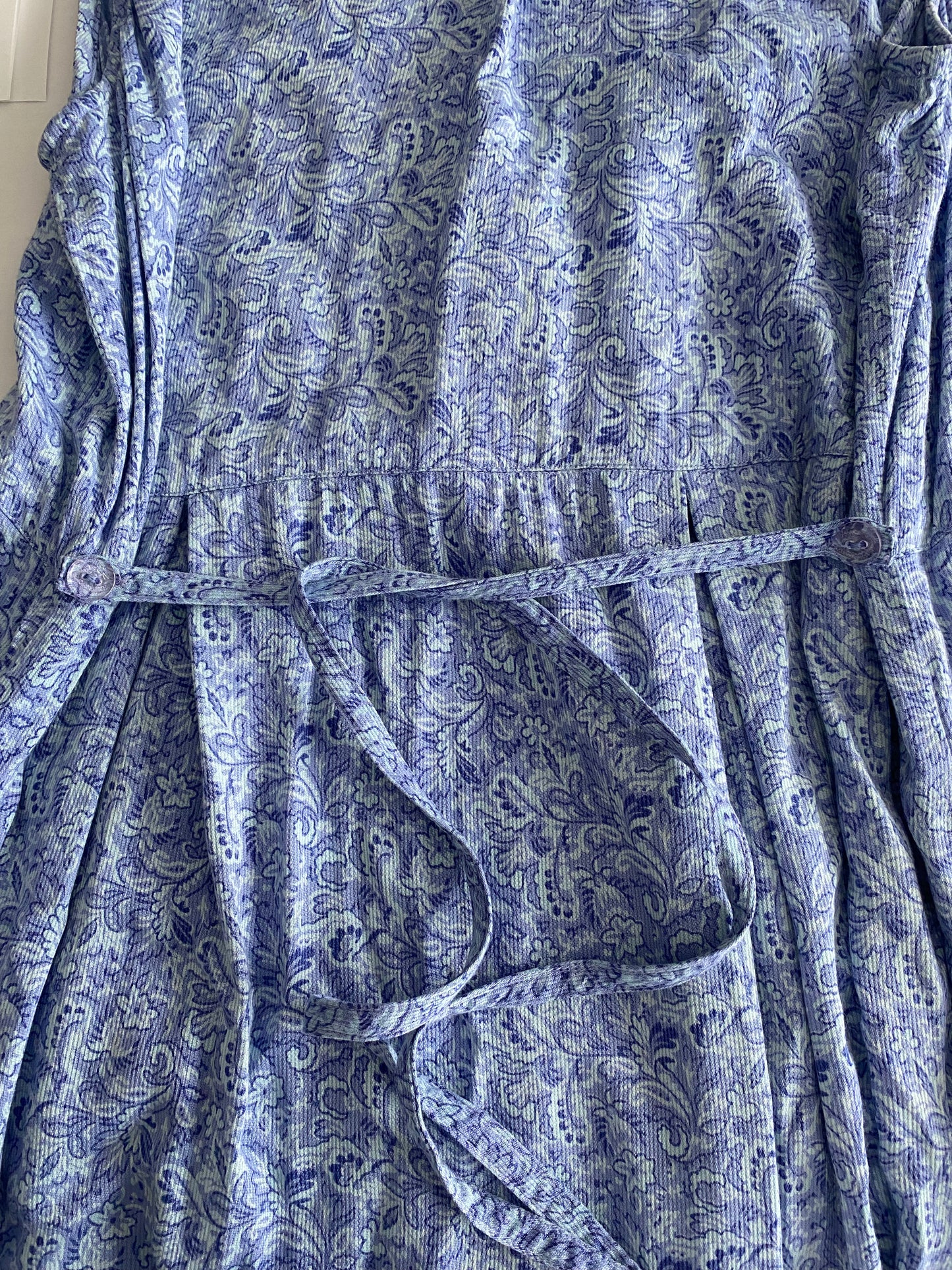 Vintage April Cornell Sleeveless Floral Paisley Long Maxi Dress Small
