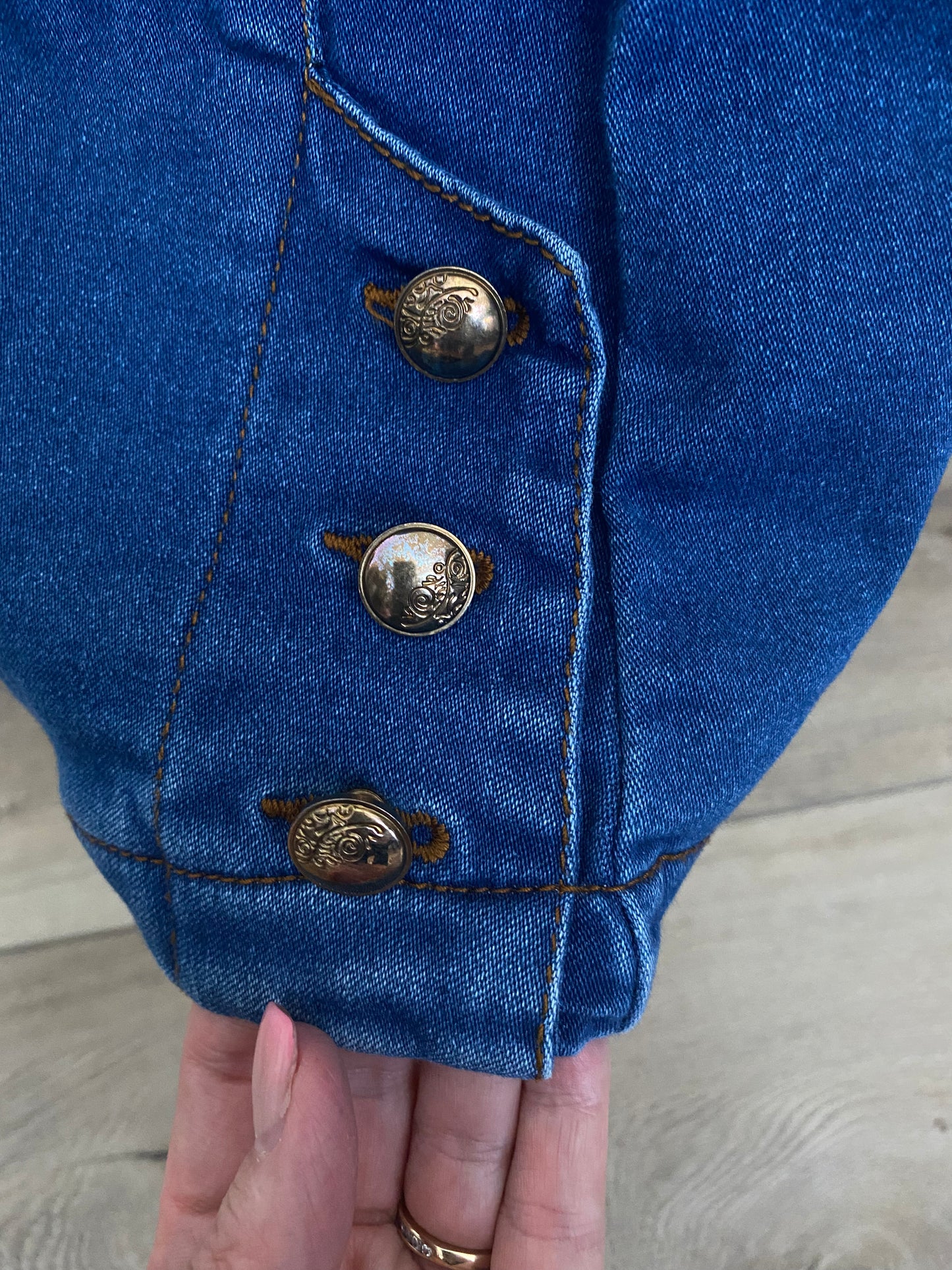 Vintage Blue Jean Maxi Skirt Gorgeous Long Denim