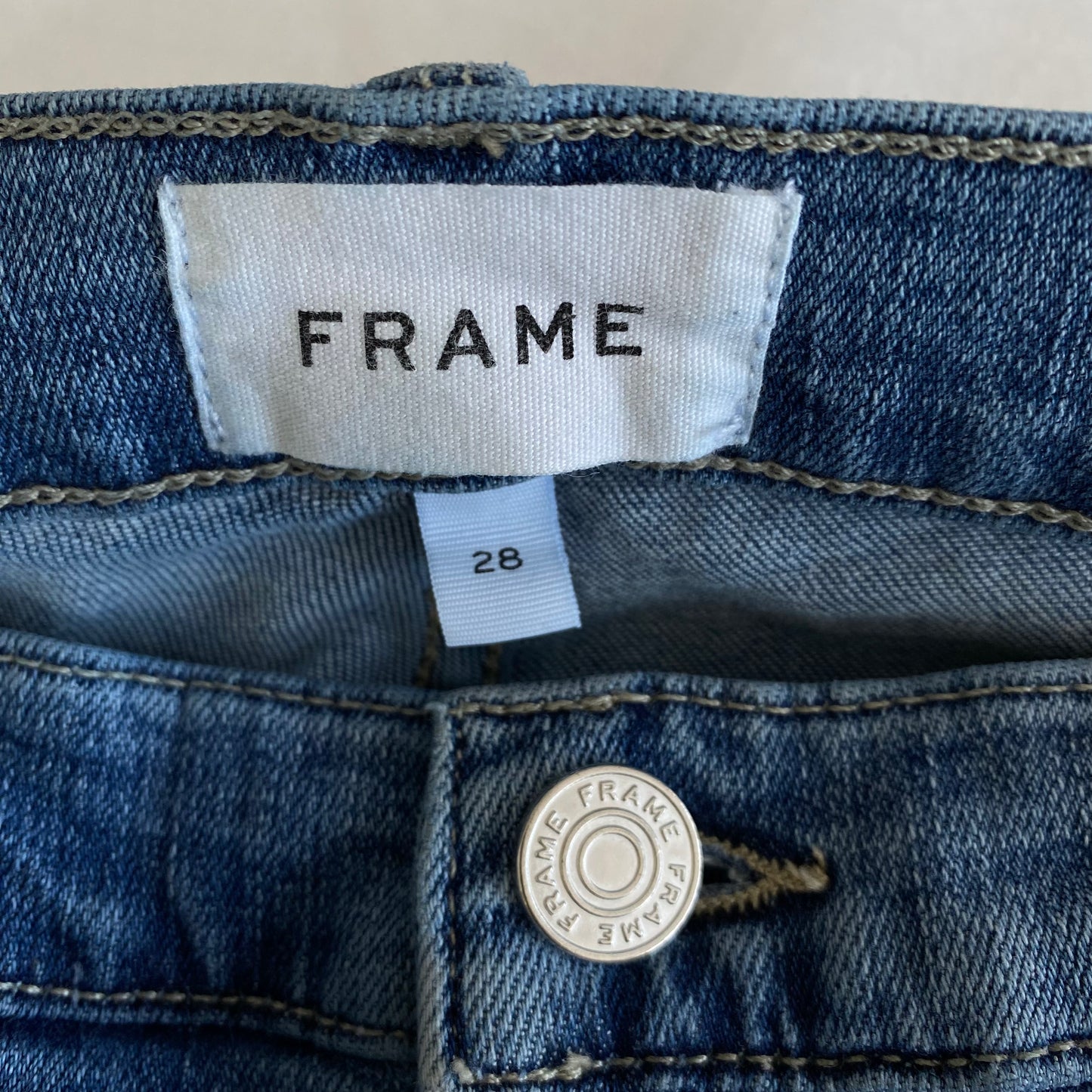 FRAME Le Garcon Straight Blue Denim Jeans Size 28