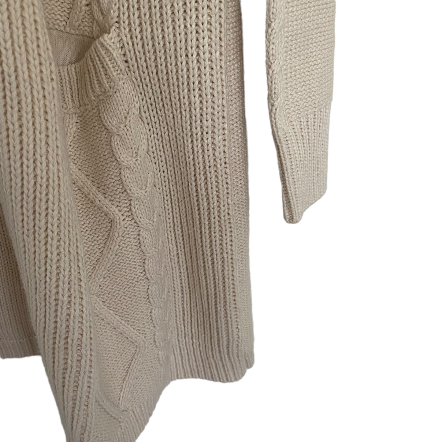 Chunky Cable Knit Long Oversized Cardigan Size Medium