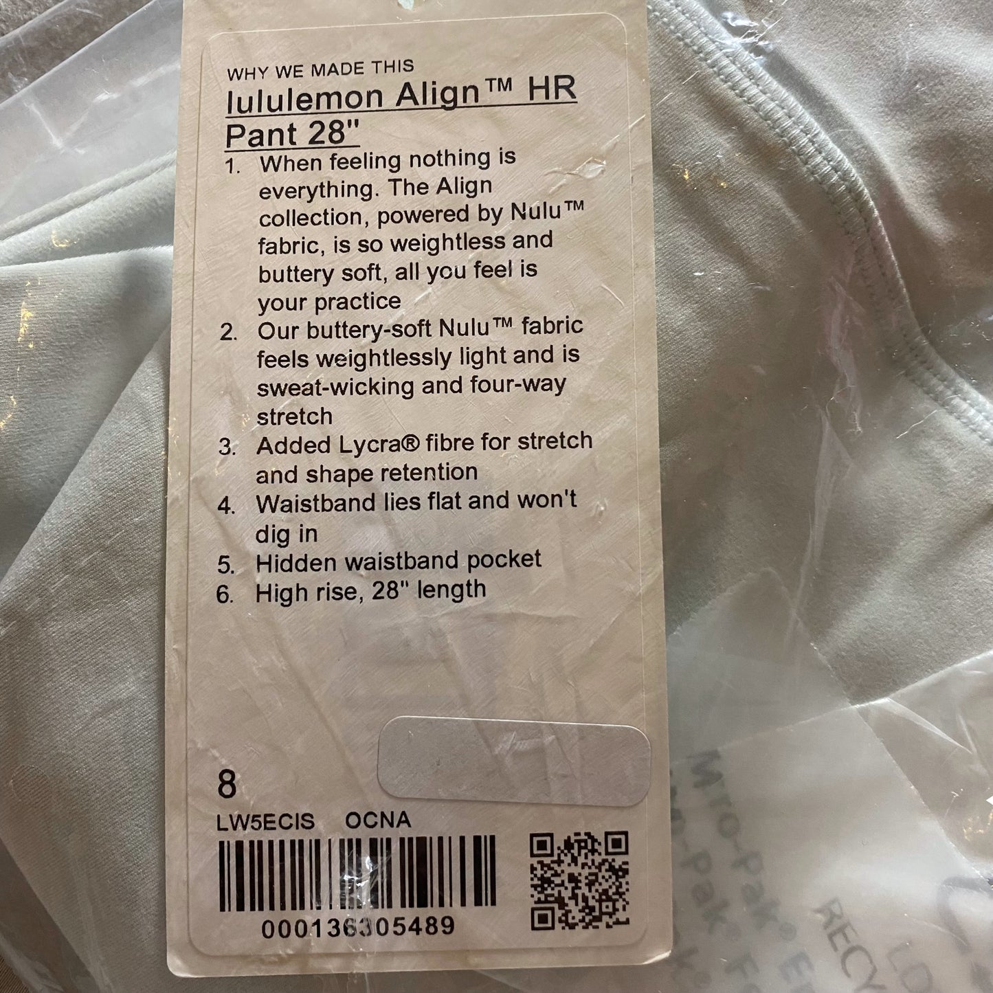 Lululemon Align High-Rise Leggings 28" NWT Size 8