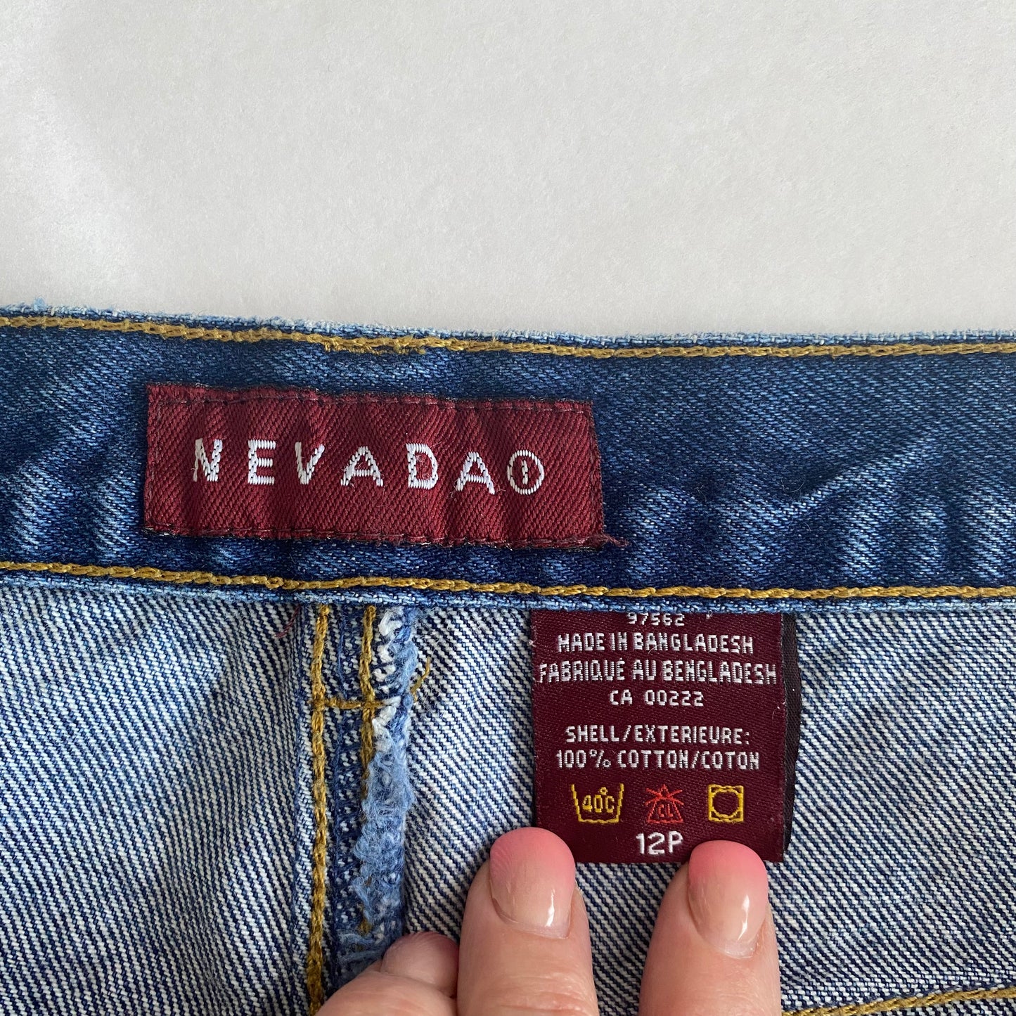 Vintage Mom High Rise Straight Wide Ankle Blue Denim Jeans Large