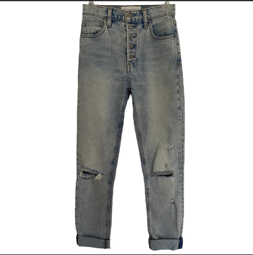 Aritzia Denim Forum Yoko High Rise Slim Straight Size 24