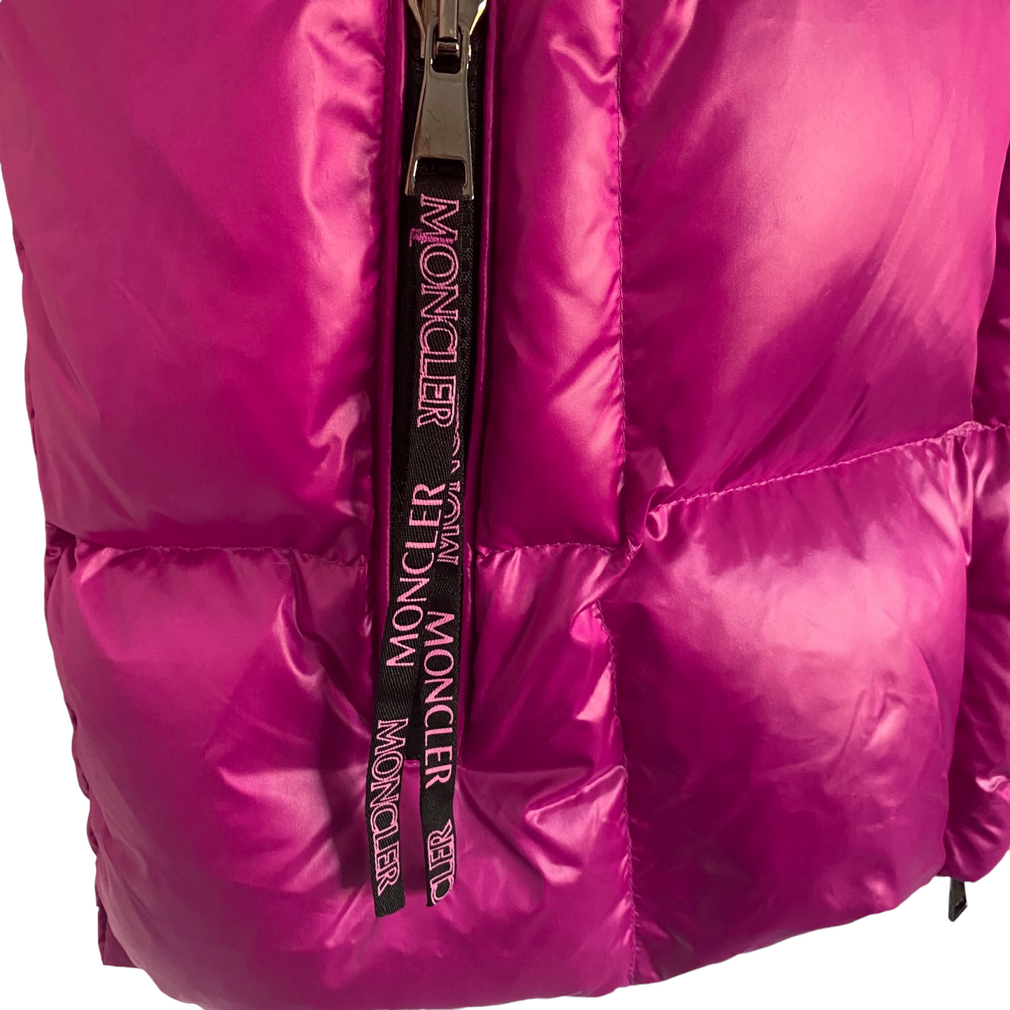 Moncler Luzule Down Hooded Vest Magenta Fuchsia