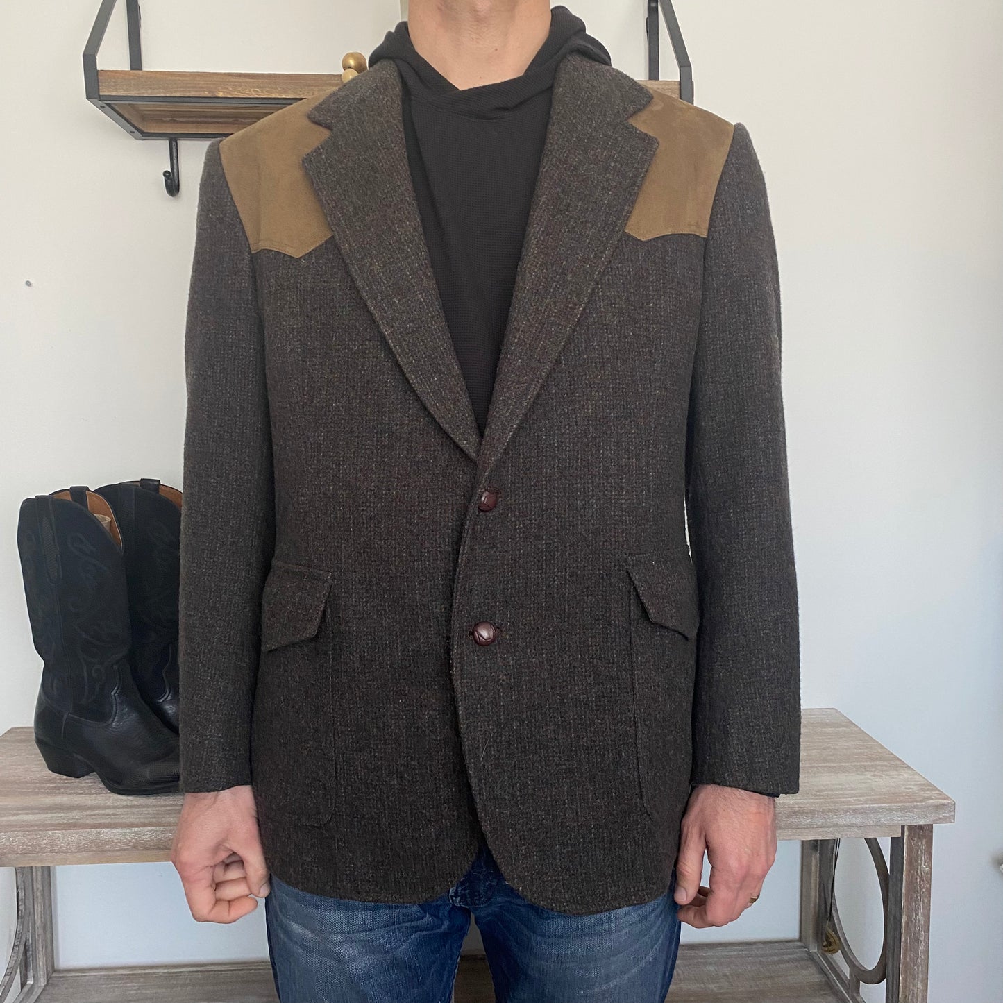 Gorgeous Vintage Men’s Pendleton Western Wool Suede Blazer Large
