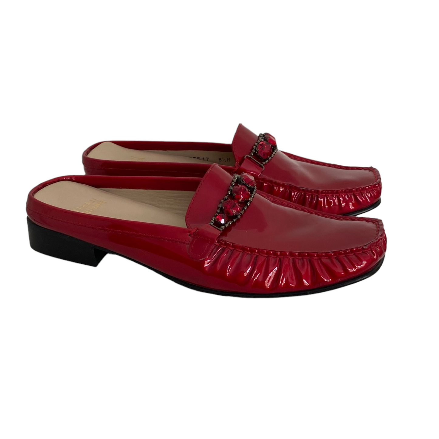 Stuart Weitzman Red Patent Leather Mule Shoes