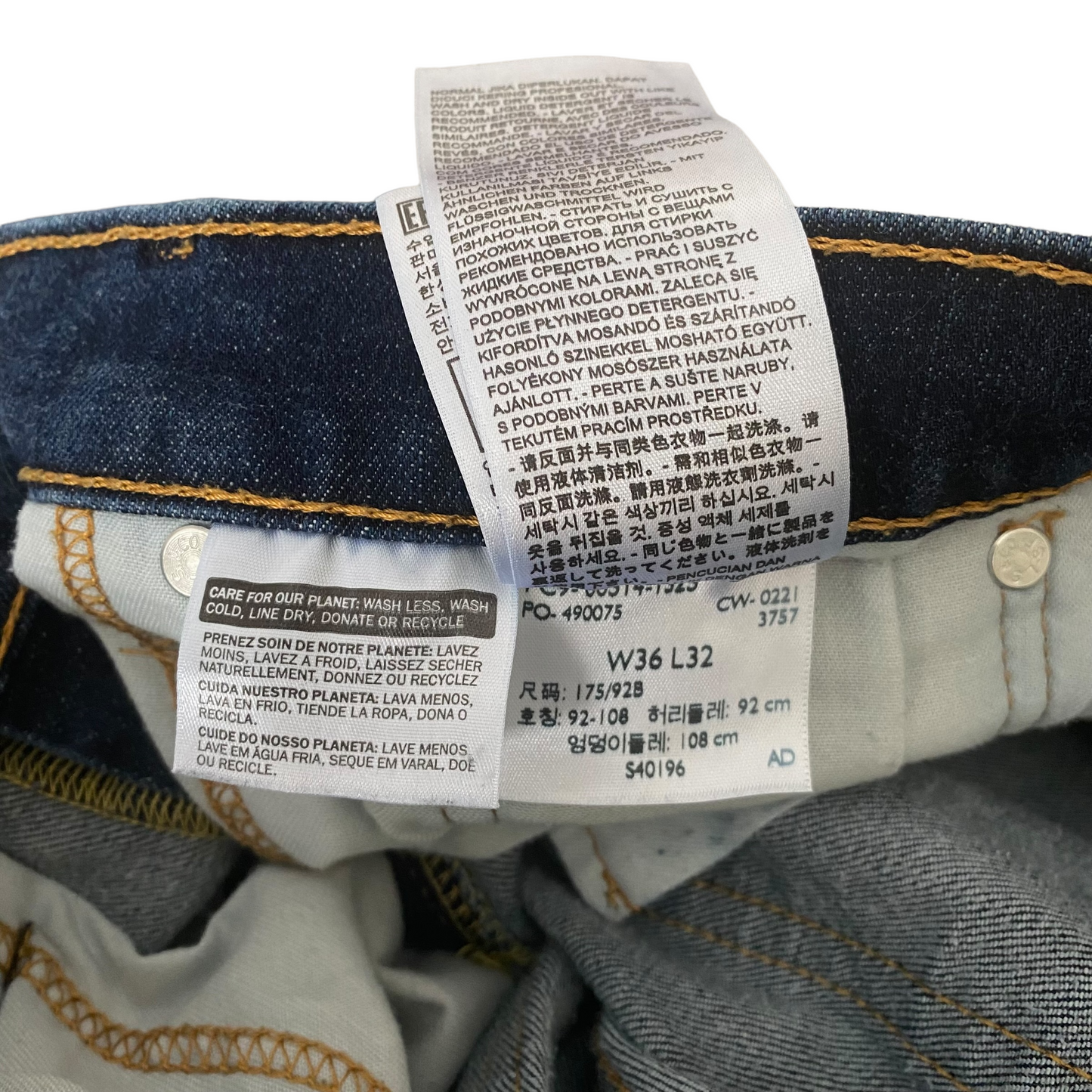 Levi’s 514 Straight Fit Denim Jeans Men’s Size 36