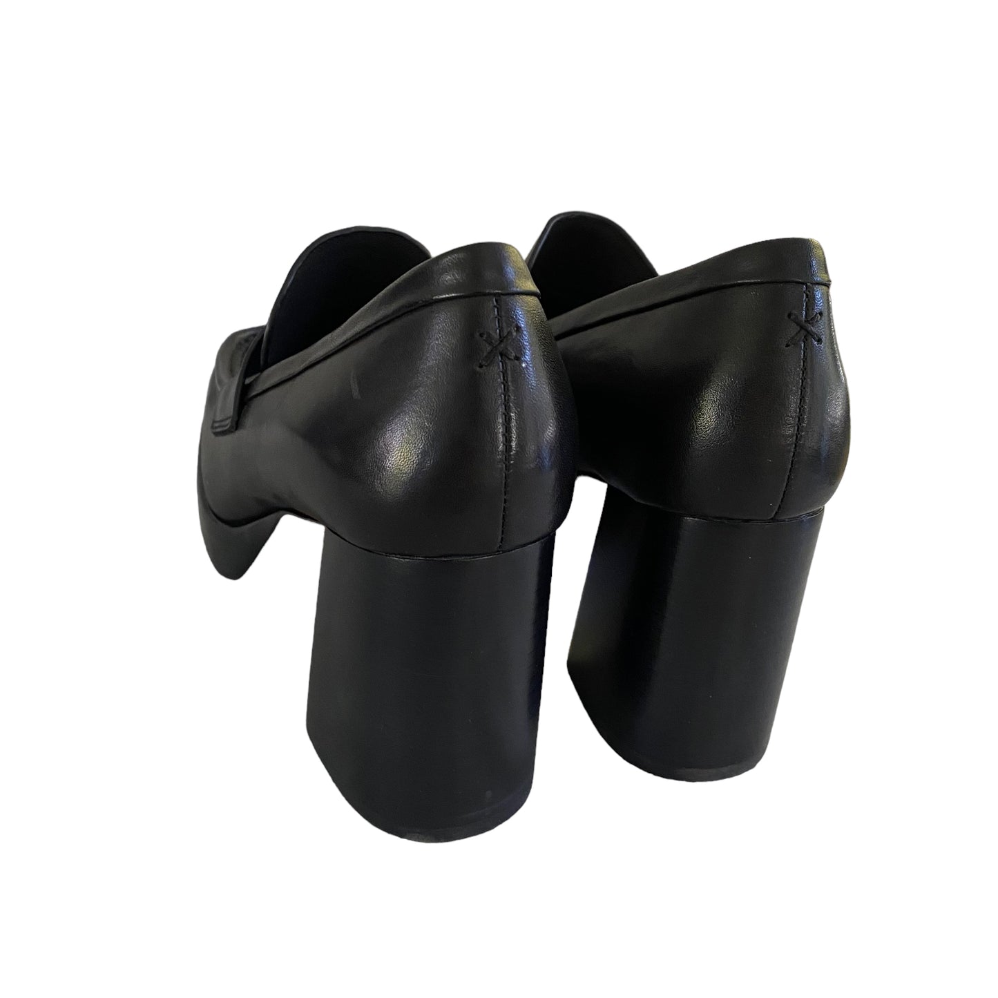 Rag & Bone Black Leather Matrix Penny Loafers Size 7.5