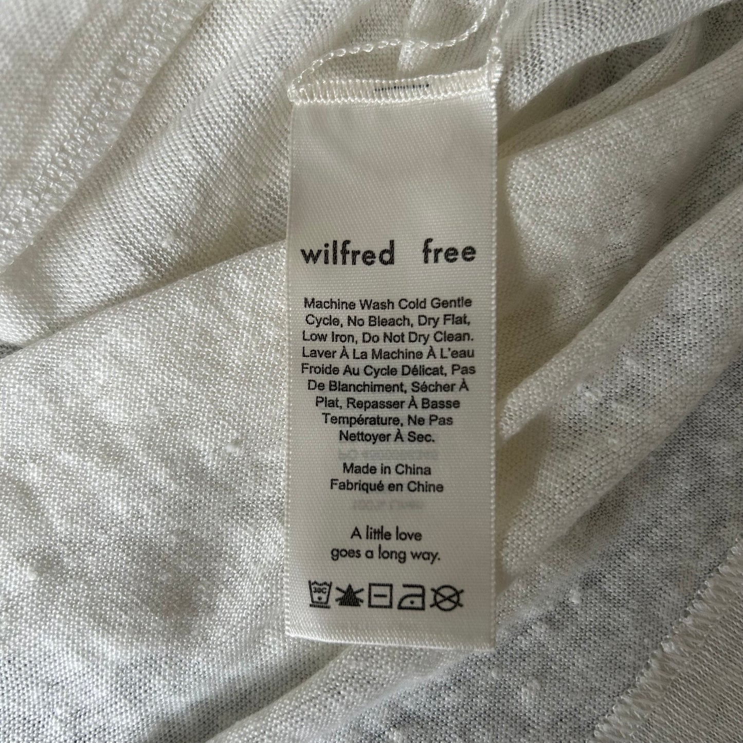 Wilfred Free Cap Sleeve 100% Linen Top Size Large