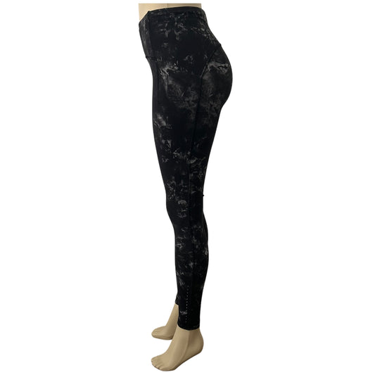 Lulu Size 4 Swift Speed High Rise Leggings Aquila Black Multi 28”