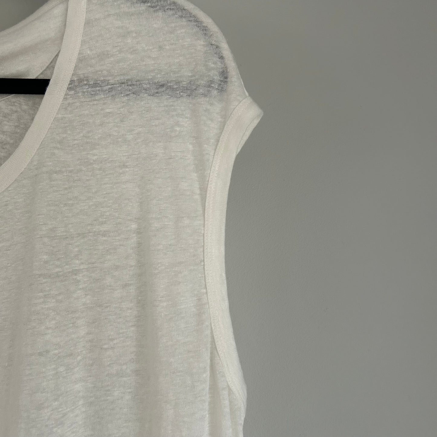 Wilfred Free Cap Sleeve 100% Linen Top Size Large