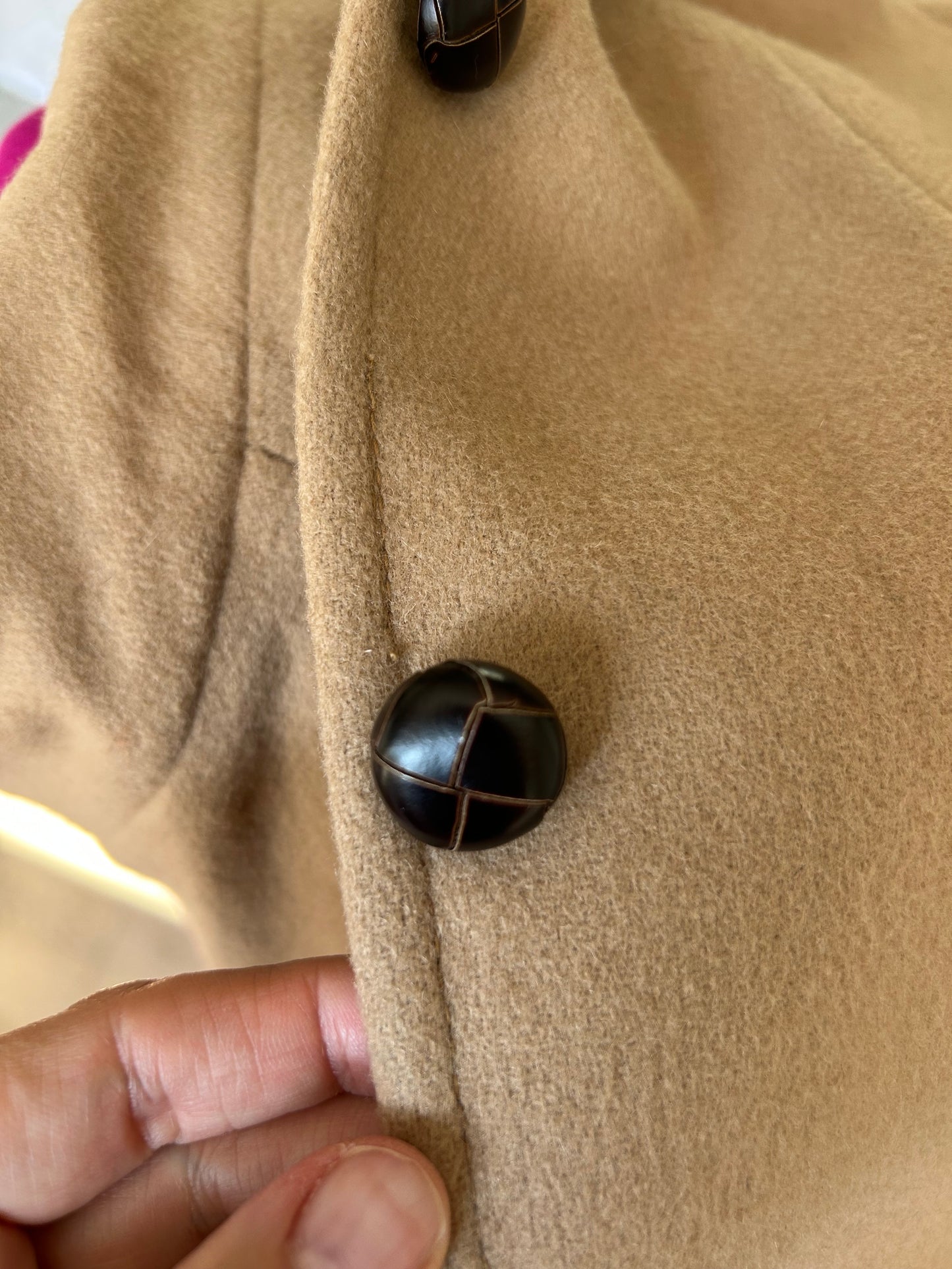 Vintage Wool Camel Hair Blazer Jacket & A-Line Skirt Suit Set