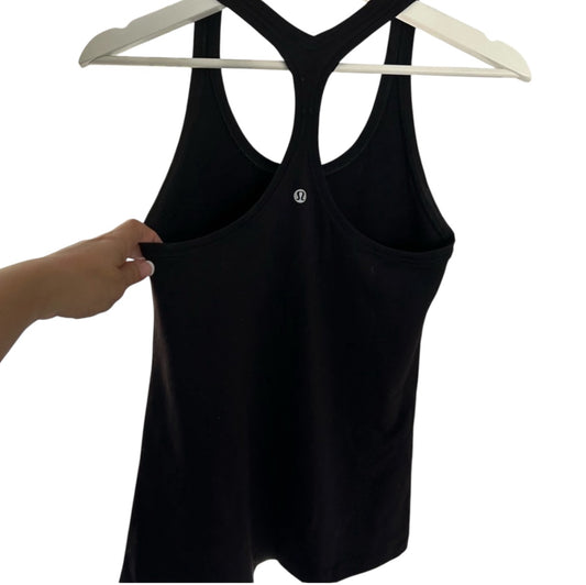 Lulu Size 8 Cool Racerback Tank II Black