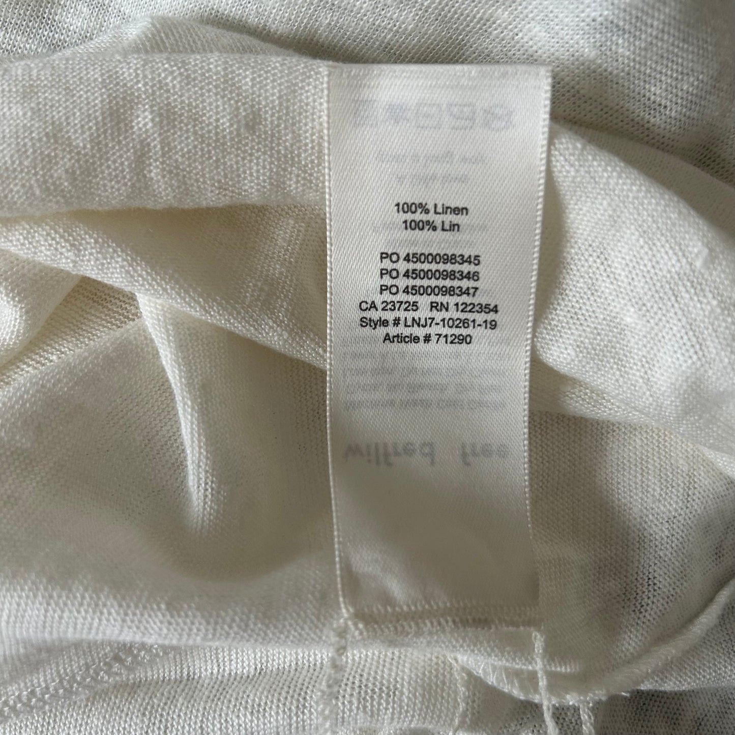 Wilfred Free Cap Sleeve 100% Linen Top Size Large