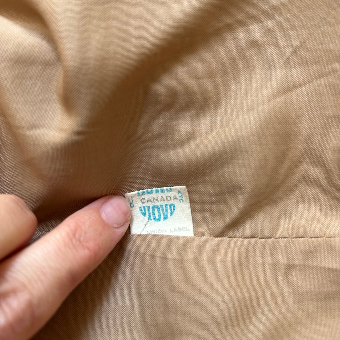 Vintage Wool Camel Hair Blazer Jacket & A-Line Skirt Suit Set