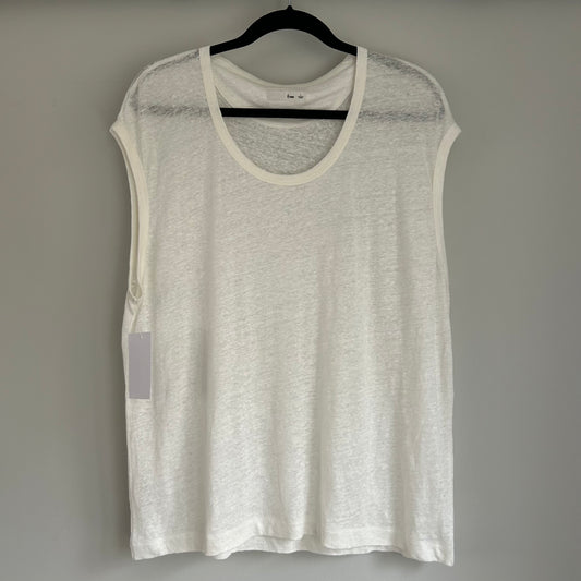 Wilfred Free Cap Sleeve 100% Linen Top Size Large