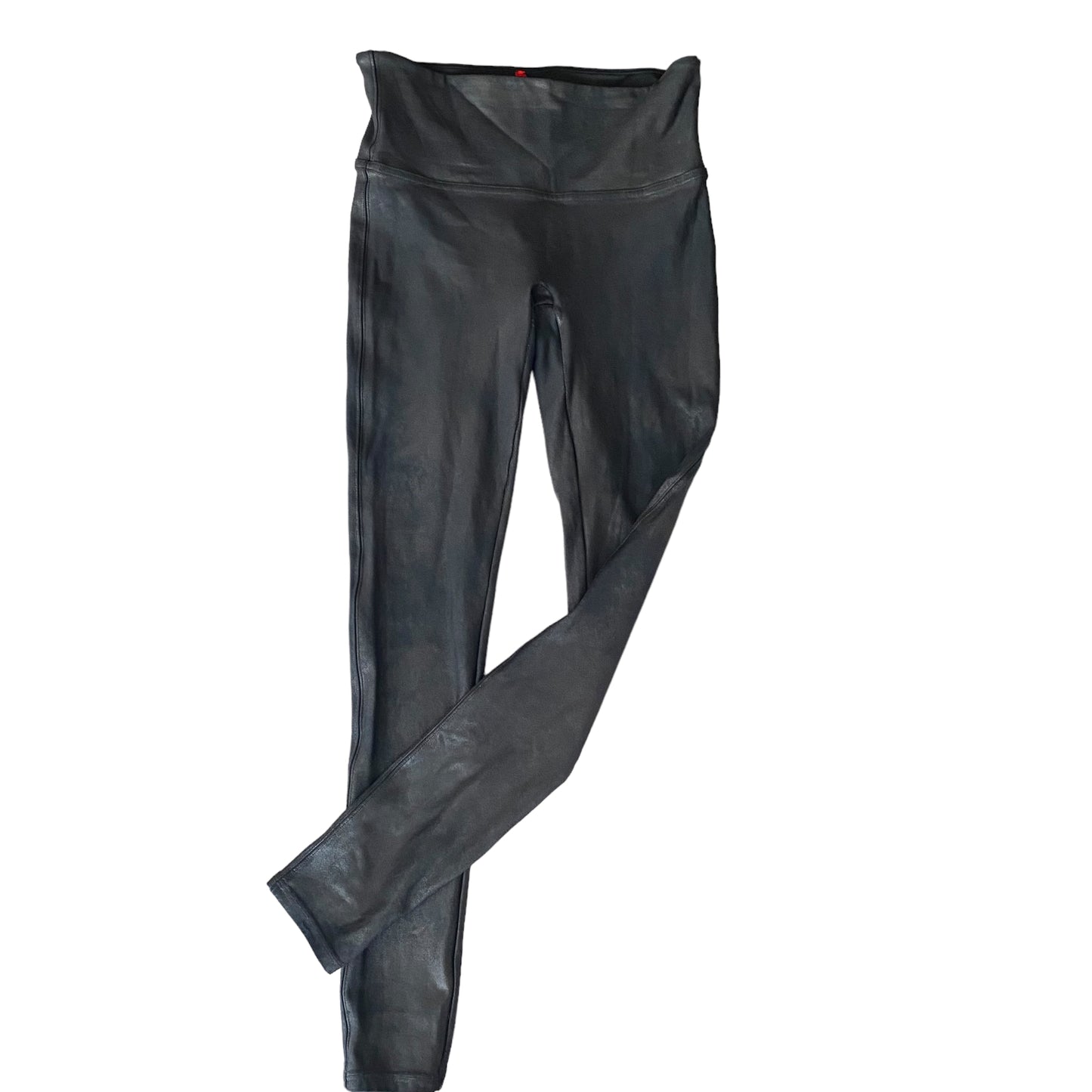 Spanx Distressed Faux-Leather Leggings Size Medium