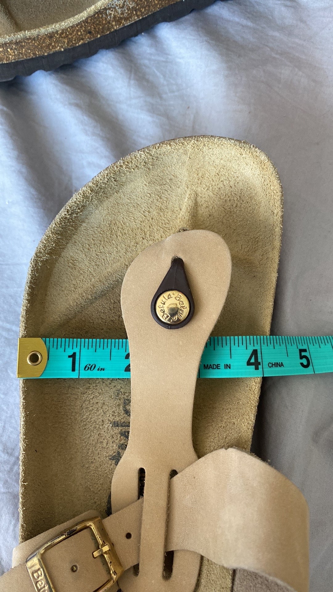 Betula Birkenstock Suede Leather Thong Sandals Size 10