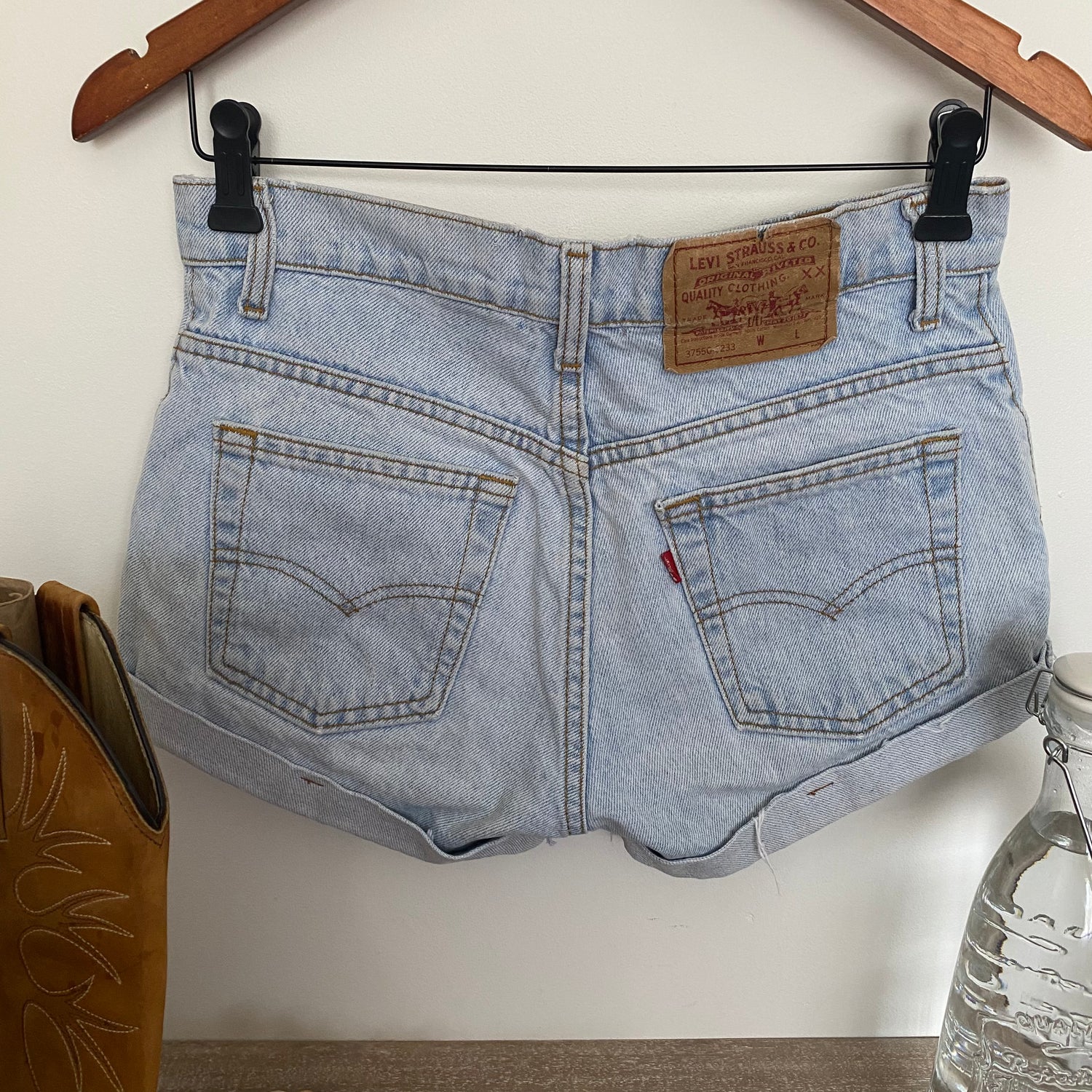 Levi's cuffed 2025 denim shorts