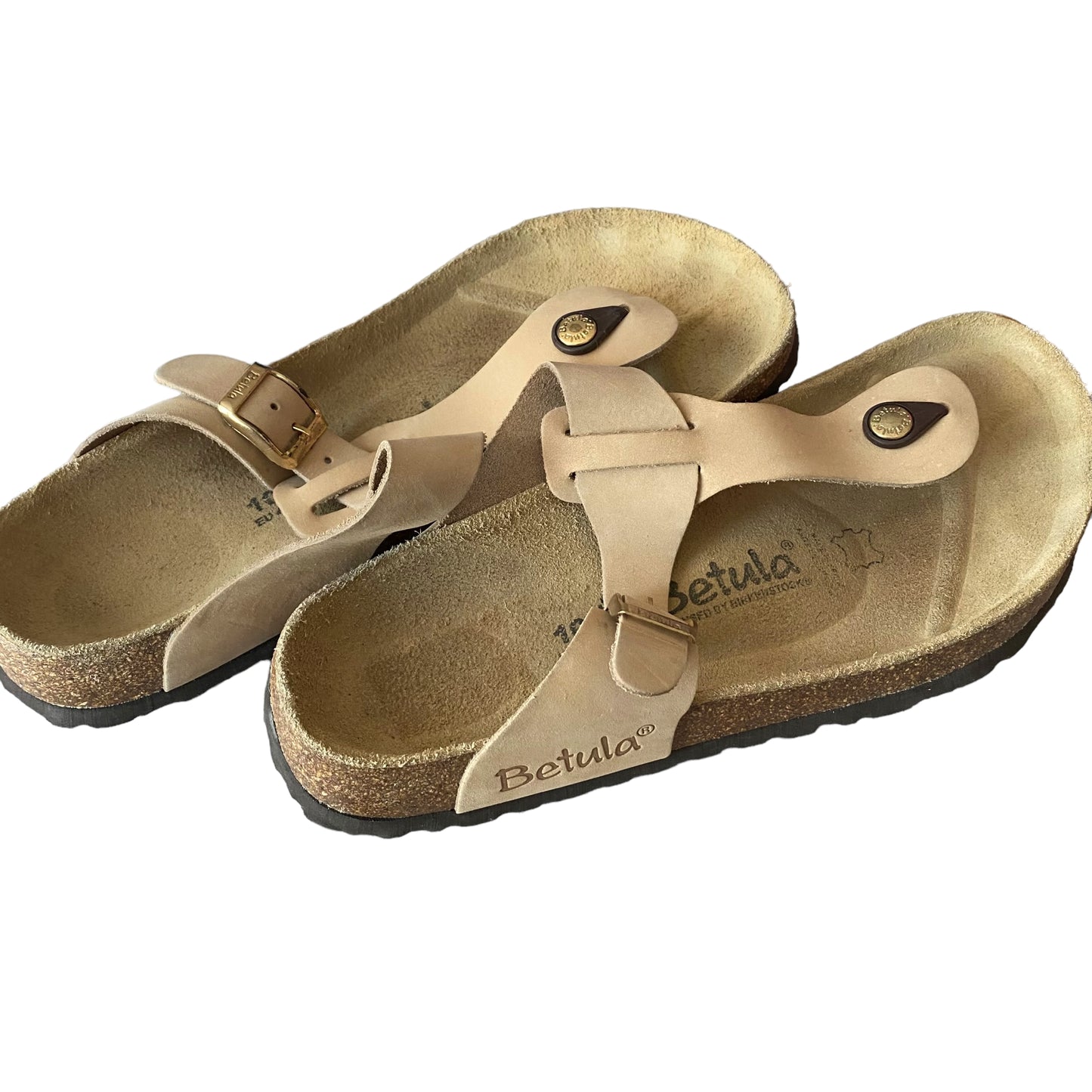 Betula Birkenstock Suede Leather Thong Sandals Size 10