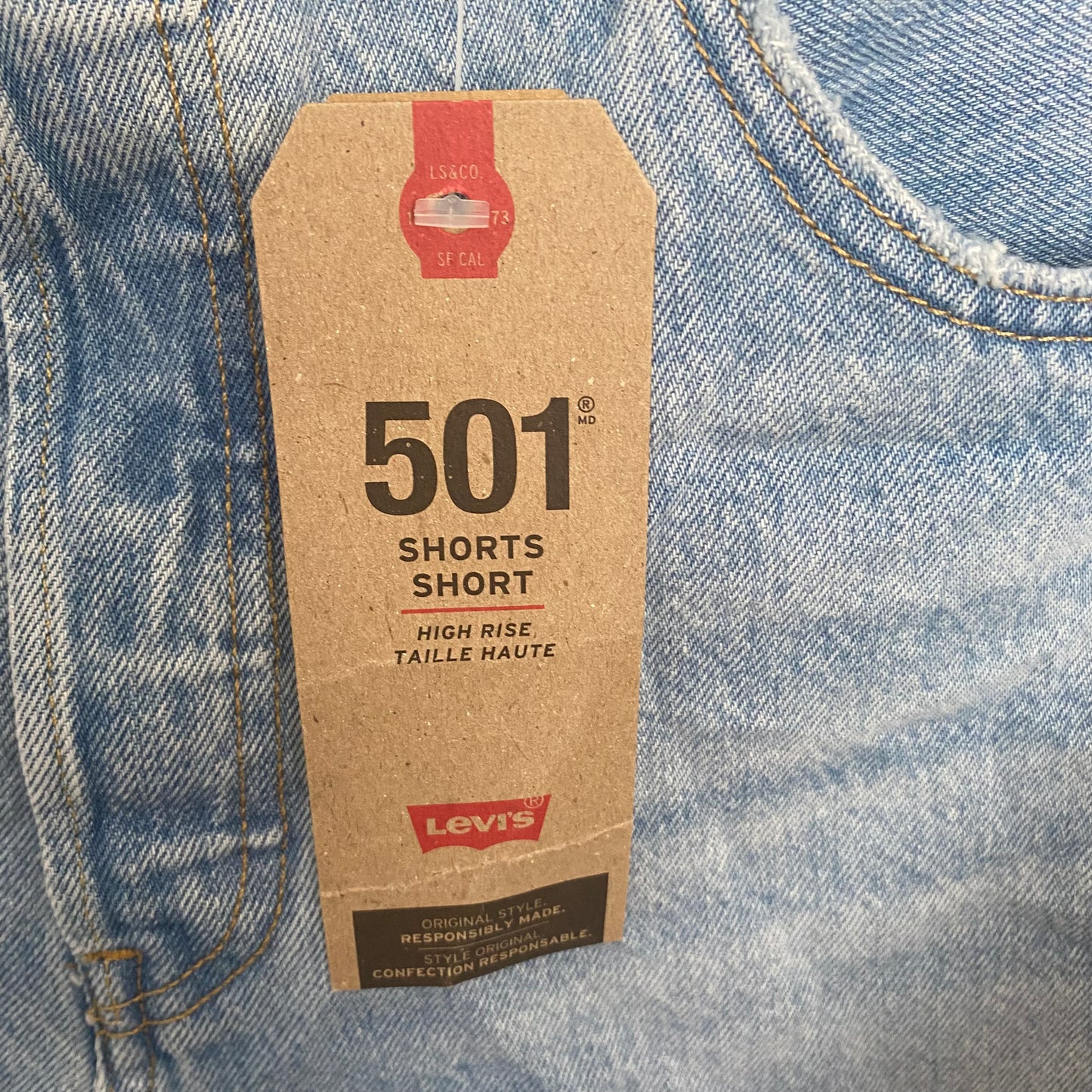 NEW Levi’s 501 High-Rise Denim Jean Shorts Size 32