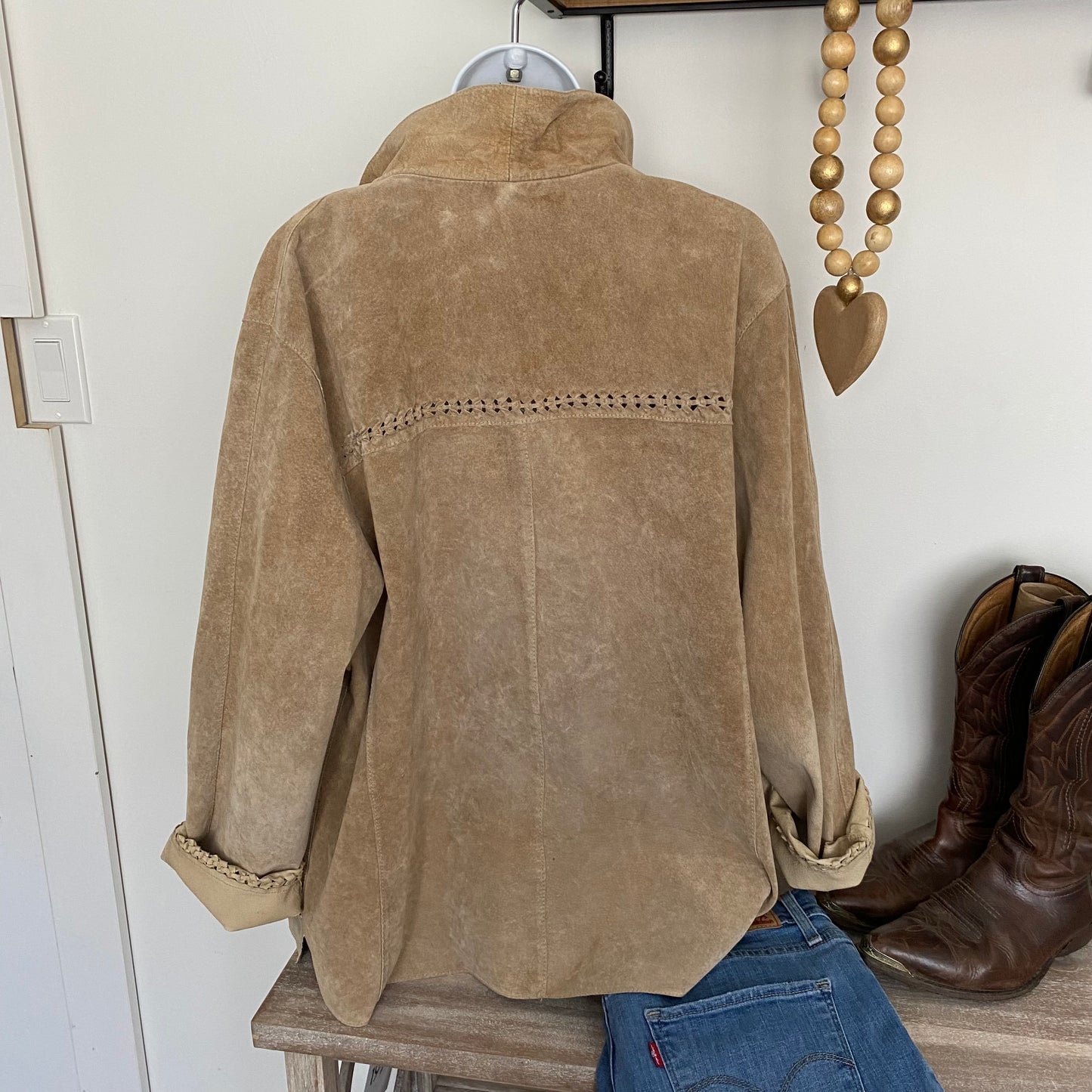 Gorgeous Vintage Suede Leather Blazer Jacket Coastal Cowgirl