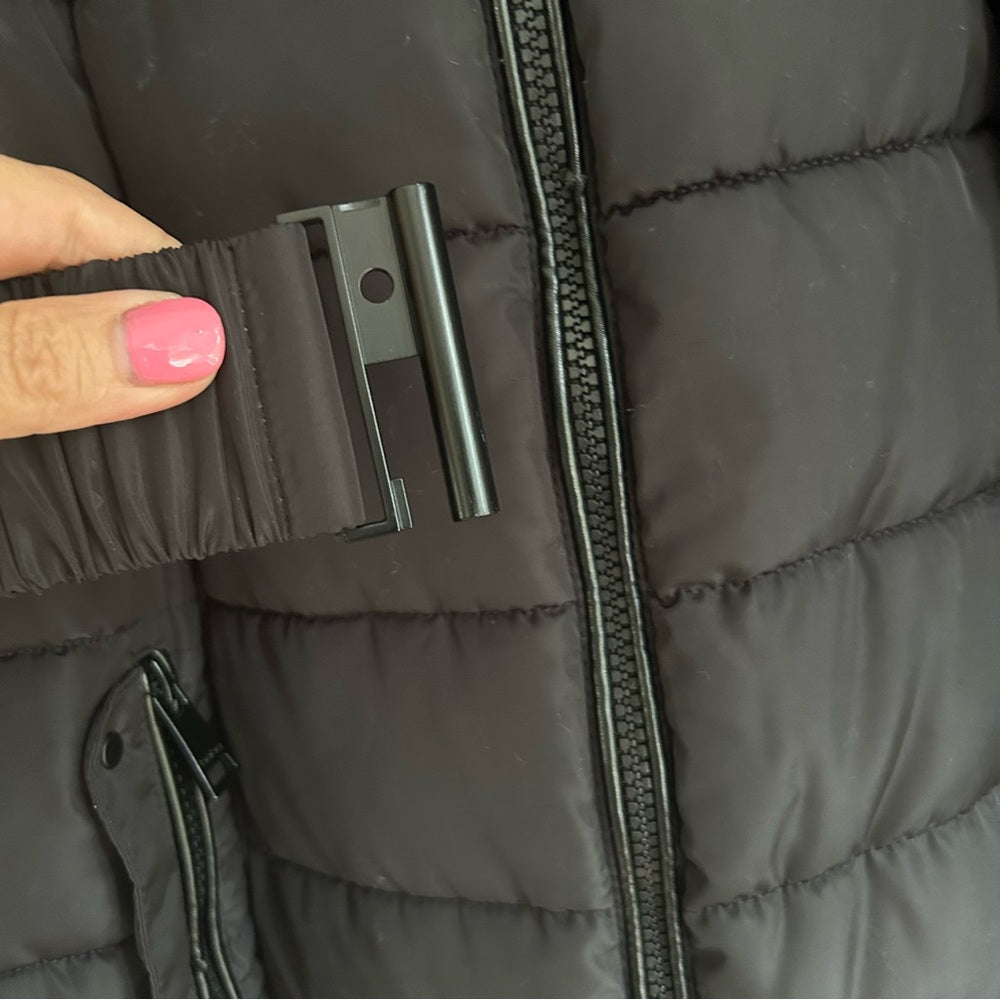 Bebe Long Quilted Puffer Maxi Coat Large