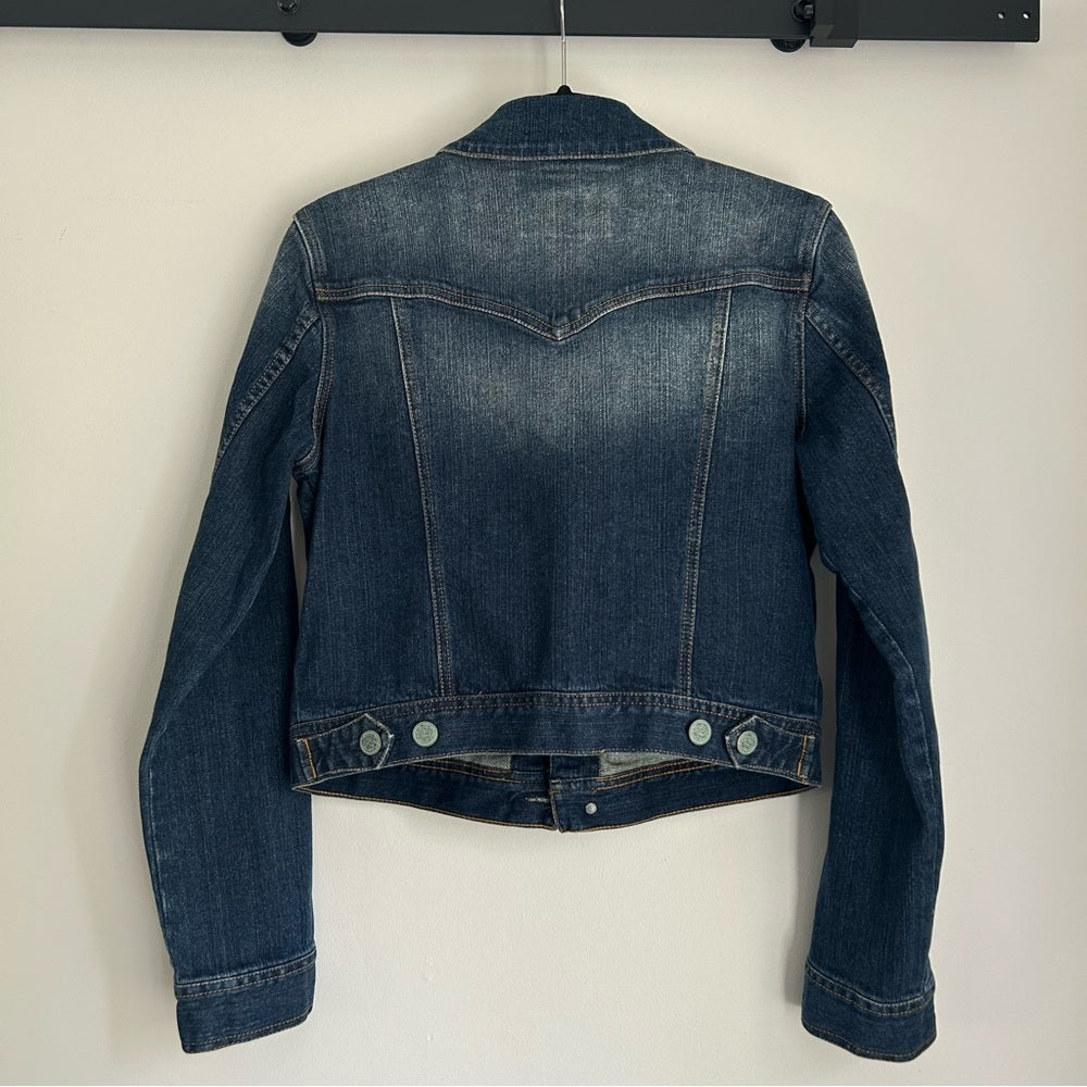 American Rag CIE Blue Stretchy Denim Jean Jacket Size Large