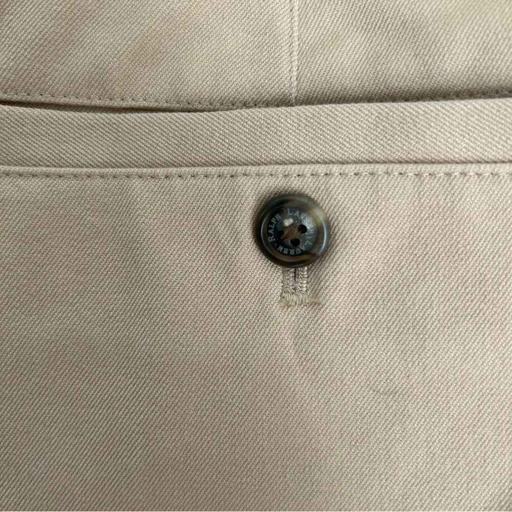 Ralph Lauren Camel Brown Belt Detail Stretchy Straight Pencil Knee Length Skirt