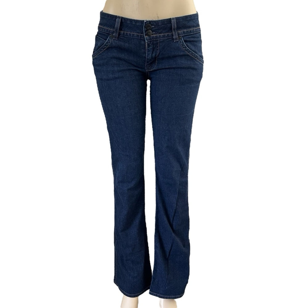Hudson Dark Blue Flap Patch Pockets Boot Cut Denim Jeans Size 29