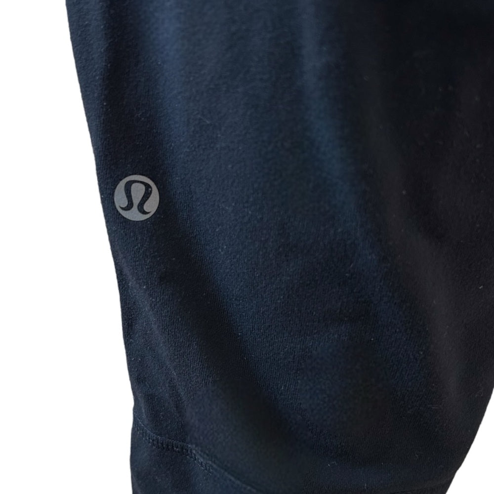 Lululemon Long Shorts Ribbed Waistband Black Size 6