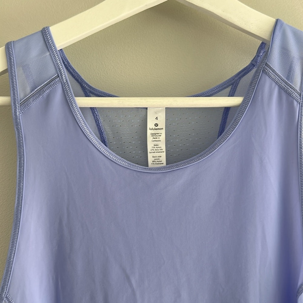 Lululemon Hydrangea Sculpt Tank Tie Back Like New Rare Size 4