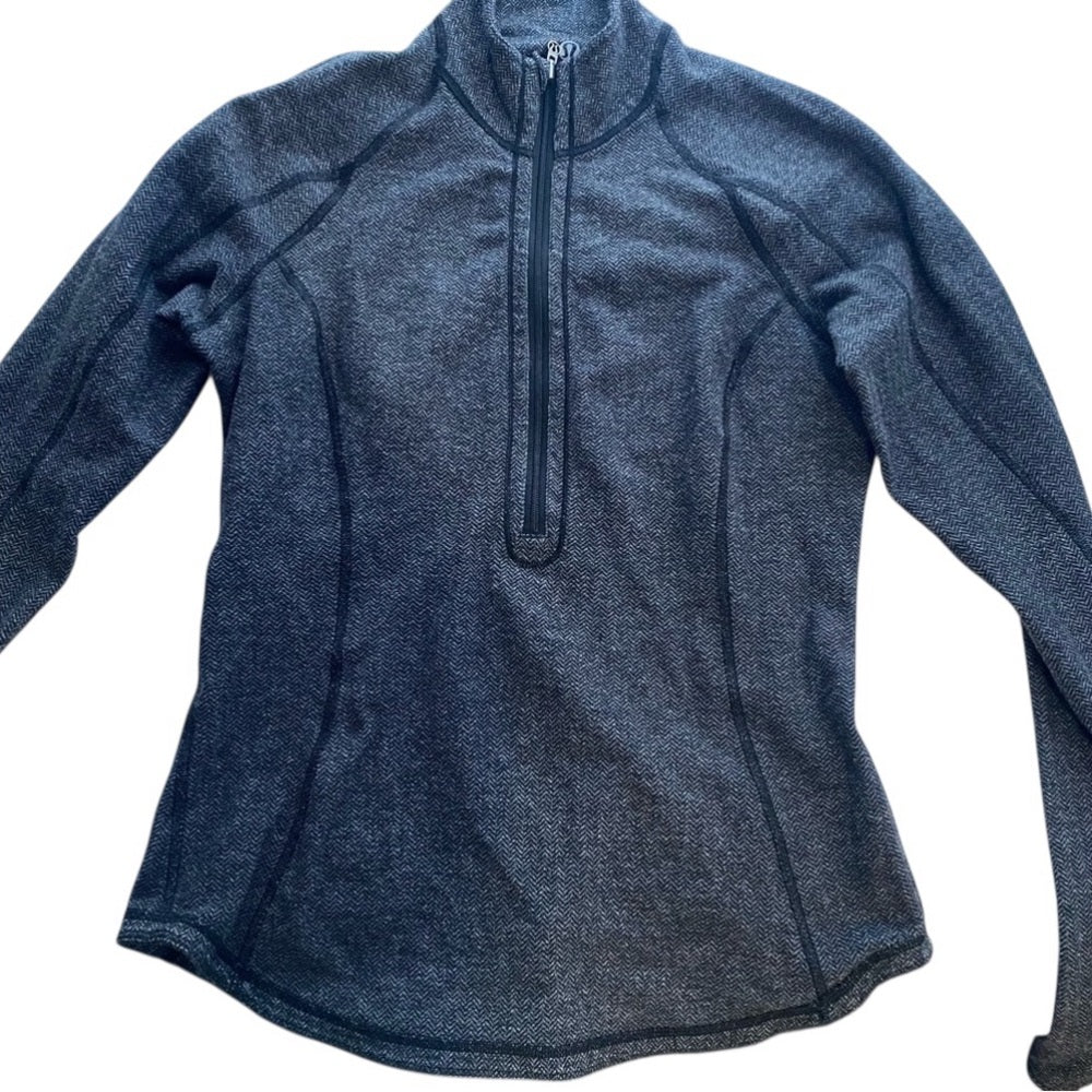 Lululemon Run U-Turn Herringbone Pullover Long Sleeve 1/2 Zip Rare Size Small