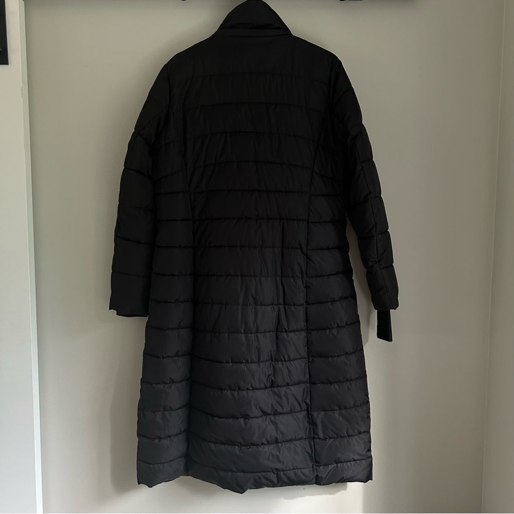 Bebe Long Quilted Puffer Maxi Coat Large