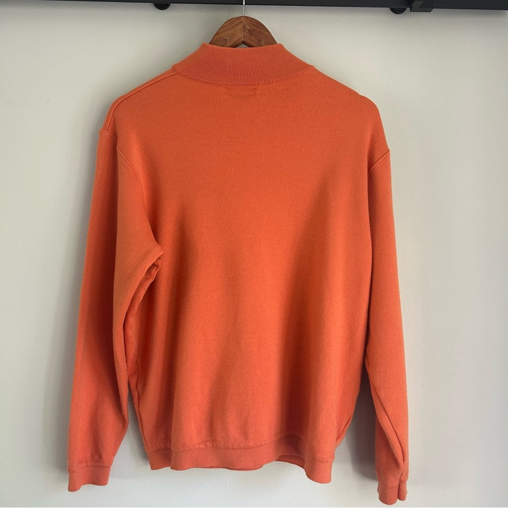 Saint Croix Wool Quarter Zip Mock Neck Long Sleeve Sweater