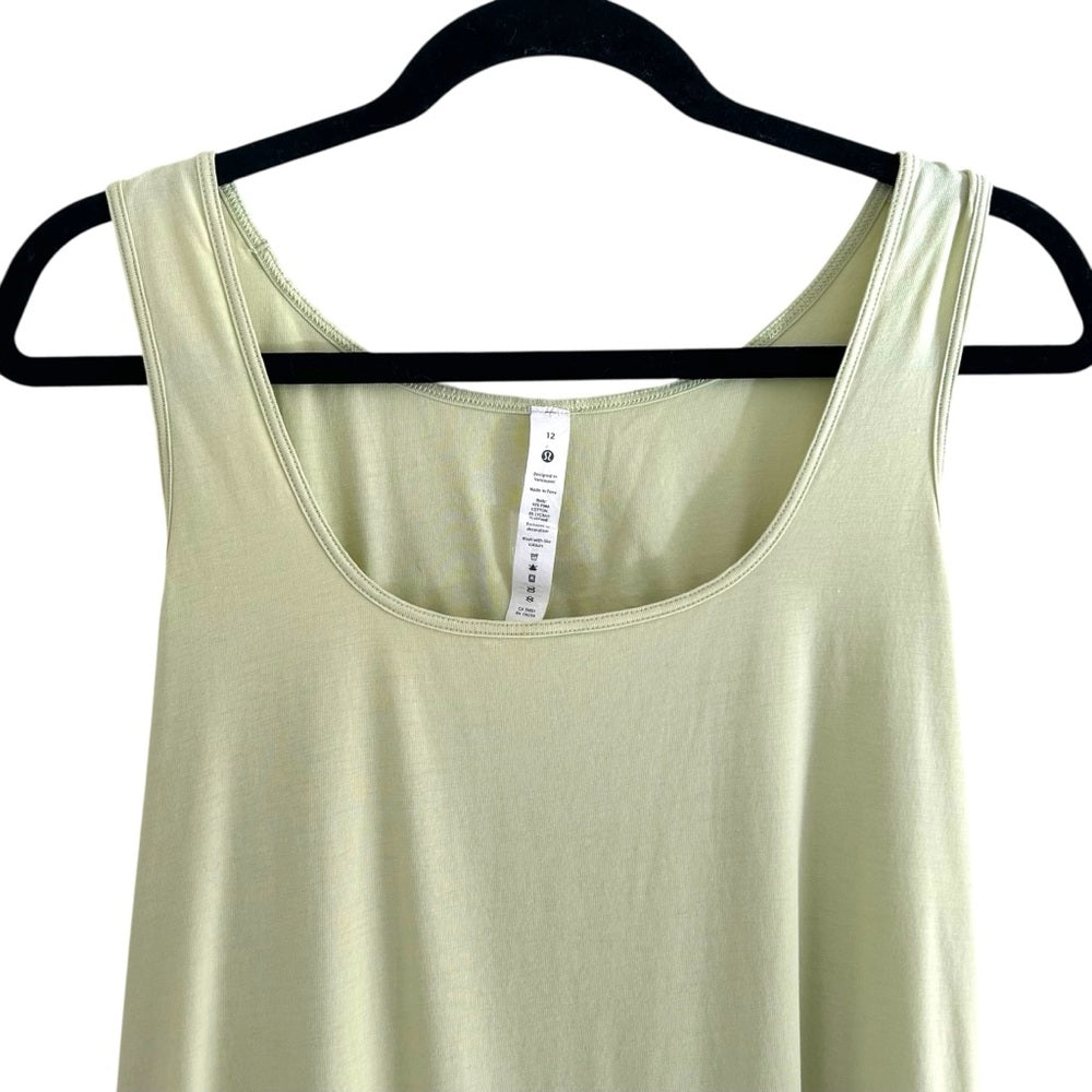 Lululemon Pima Cotton Open-Back Midi Maxi Sleeveless Dress Rare Size 12 - Love it again boutique