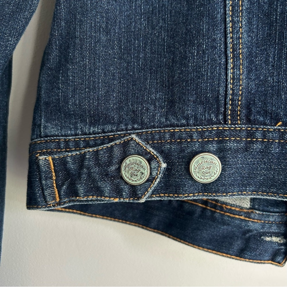 American Rag CIE Blue Stretchy Denim Jean Jacket Size Large