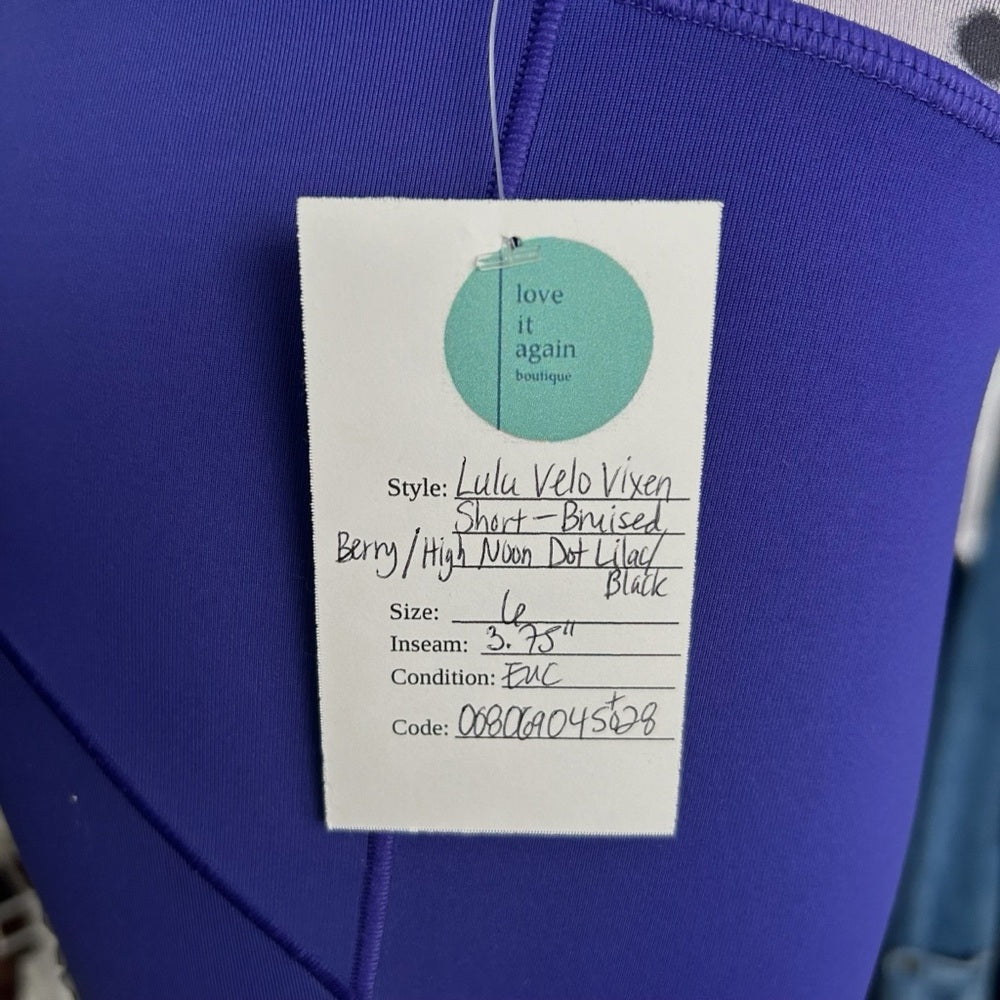 Lululemon Velo Vixen Padded Cycling Shorts Rare Size 6