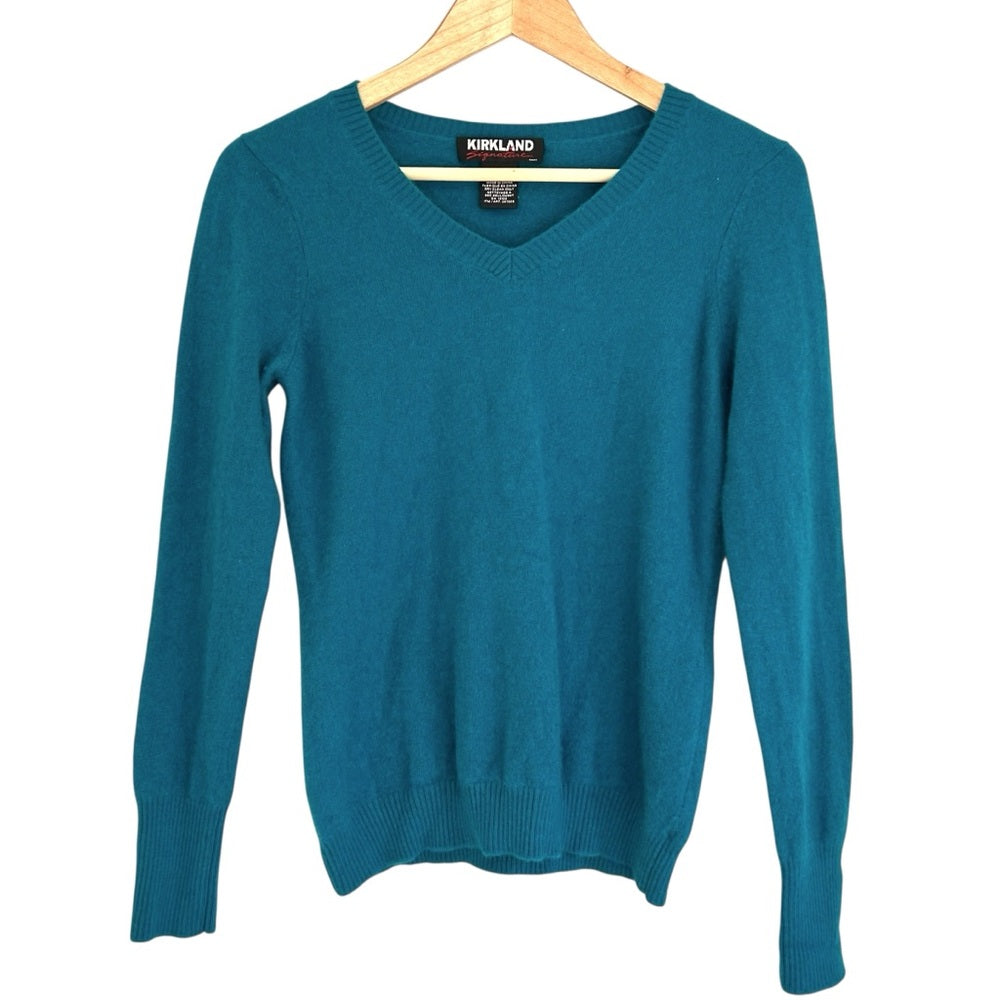 100% Cashmere V Neck Sweater Size Medium