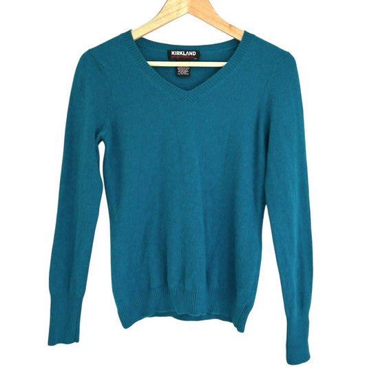 100% Cashmere V Neck Sweater Size Medium