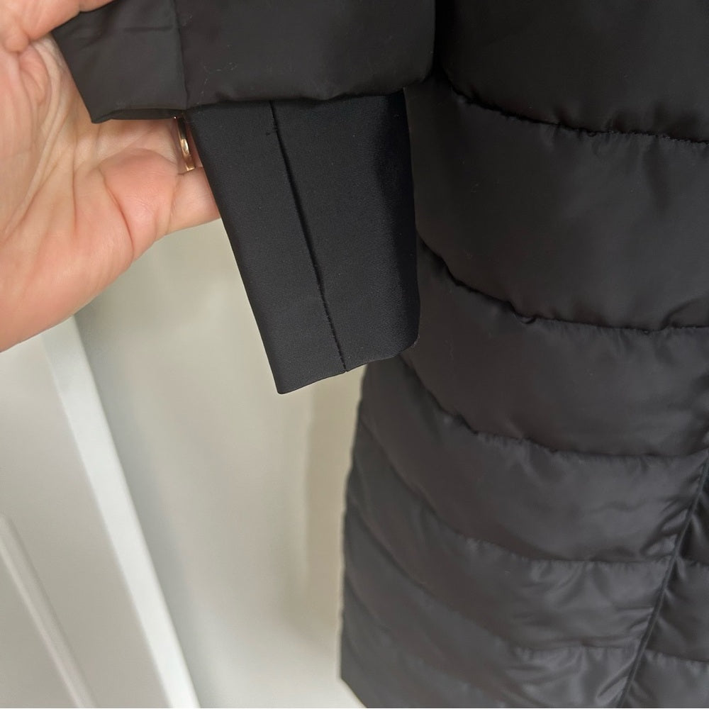 Bebe Long Quilted Puffer Maxi Coat Large