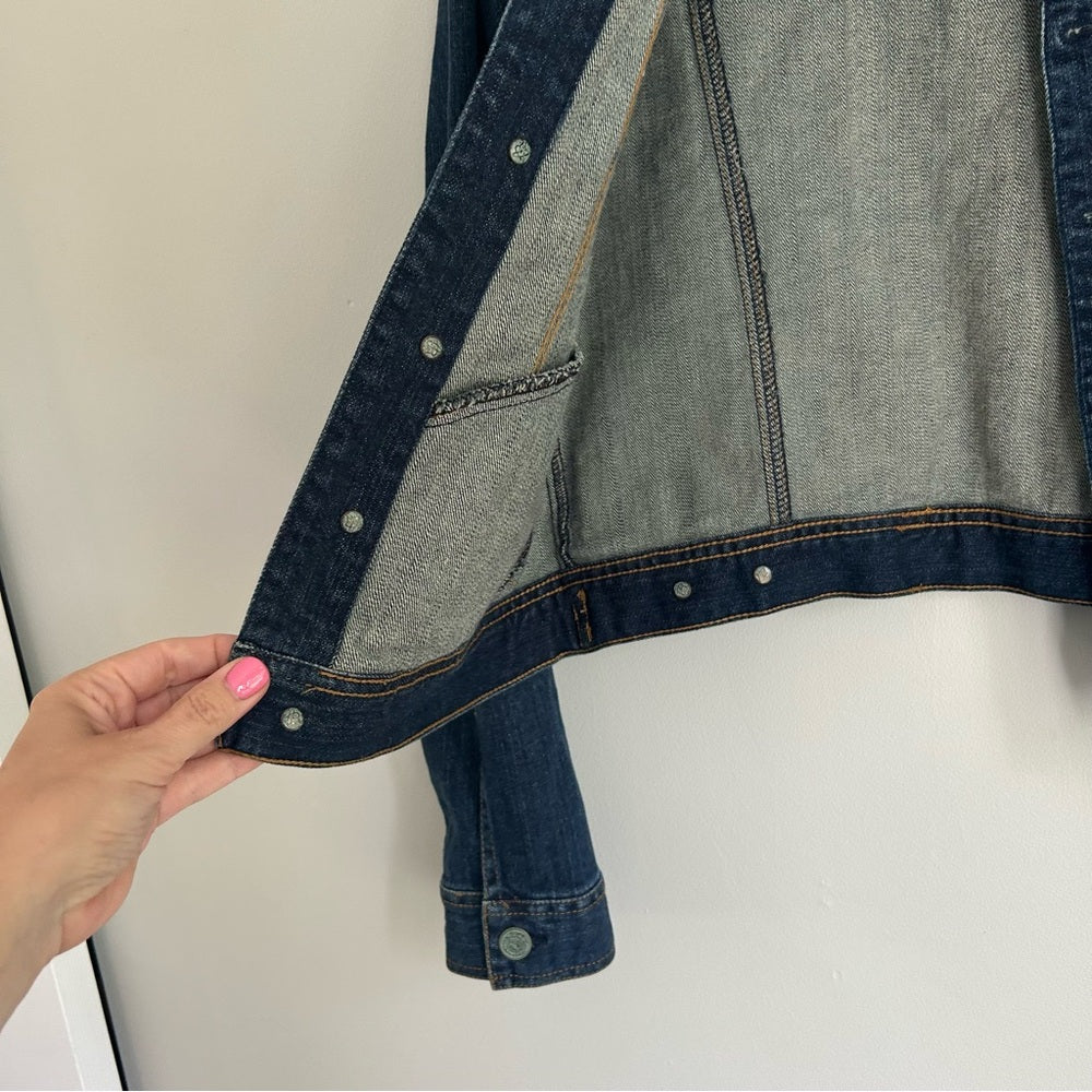 American Rag CIE Blue Stretchy Denim Jean Jacket Size Large