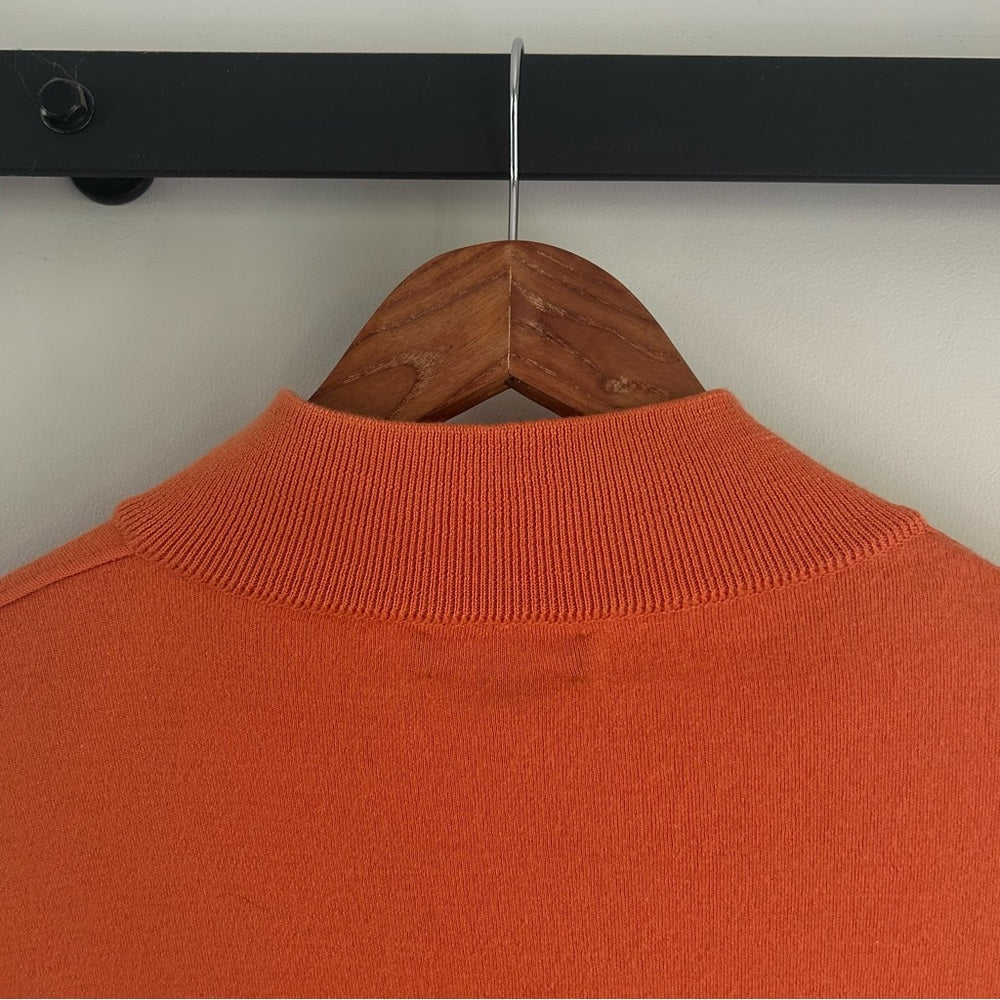 Saint Croix Wool Quarter Zip Mock Neck Long Sleeve Sweater