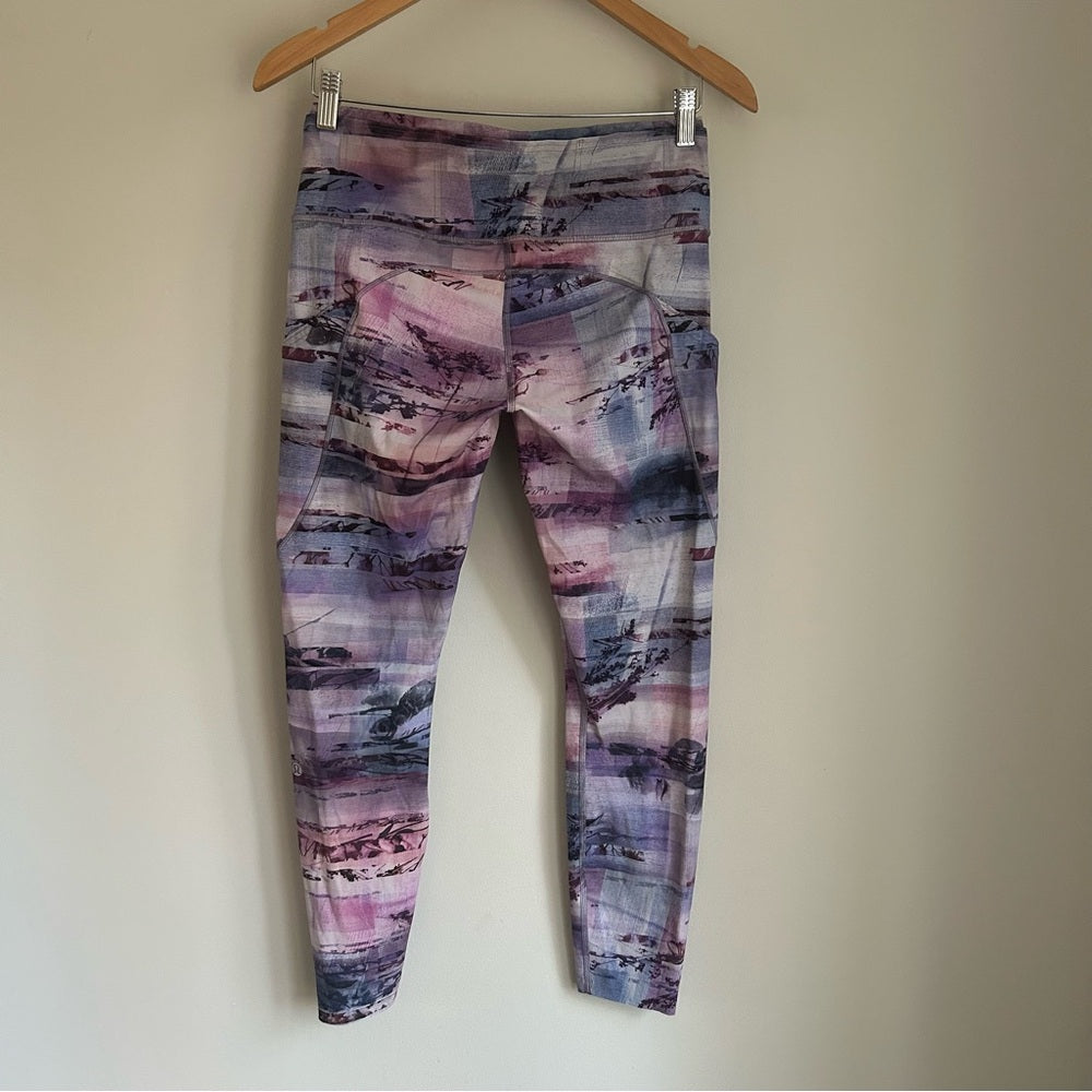 Lululemon Fast & Free 7/8 II Nulux High Rise Leggings Leg Pockets Size 10 - Love it again boutique
