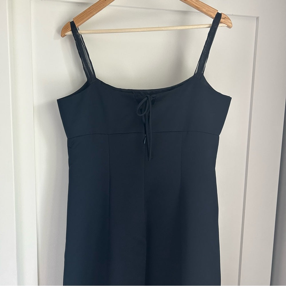 Long Dark Navy Formal Gown Dress Empire Waist Size 12