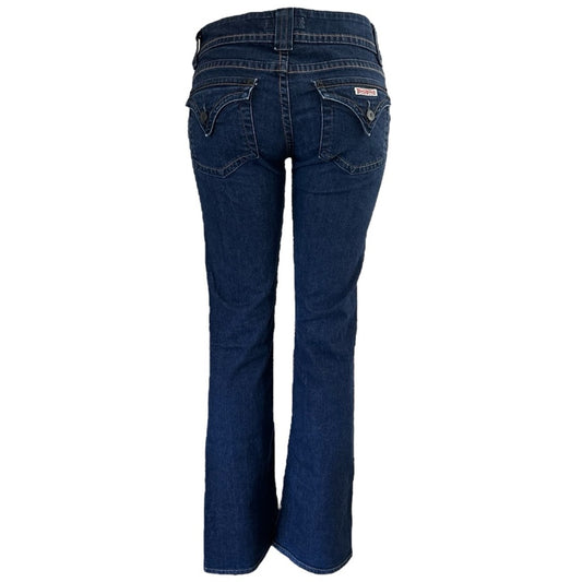 Hudson Dark Blue Flap Patch Pockets Boot Cut Denim Jeans Size 29